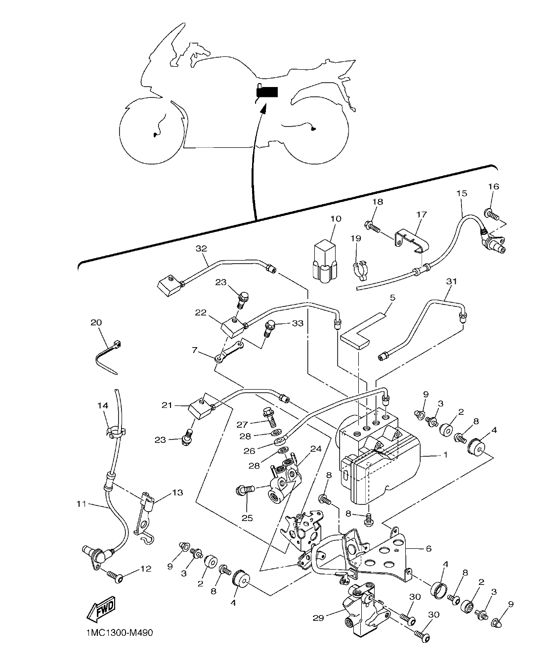 FJR1300AP – section 49 ELECTRICAL 3 parts diagram