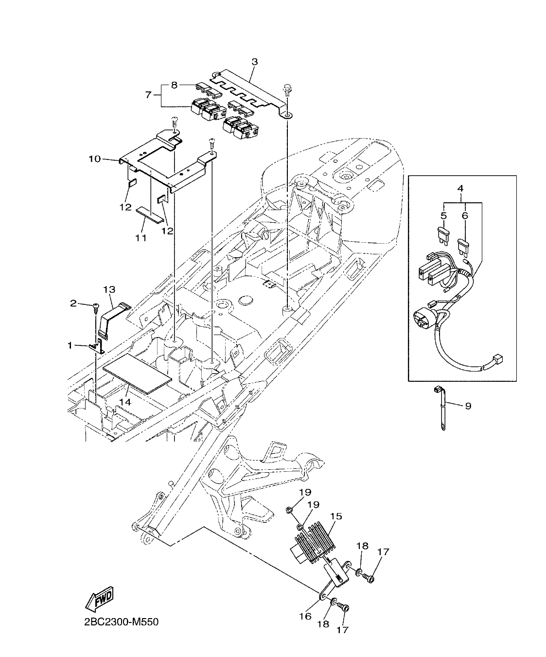 FJR1300AP – section 55 ALTERNATE 6 FOR CHASSIS parts diagram