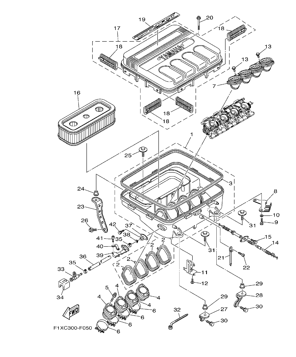 FX1100-F – section 5 INTAKE parts diagram