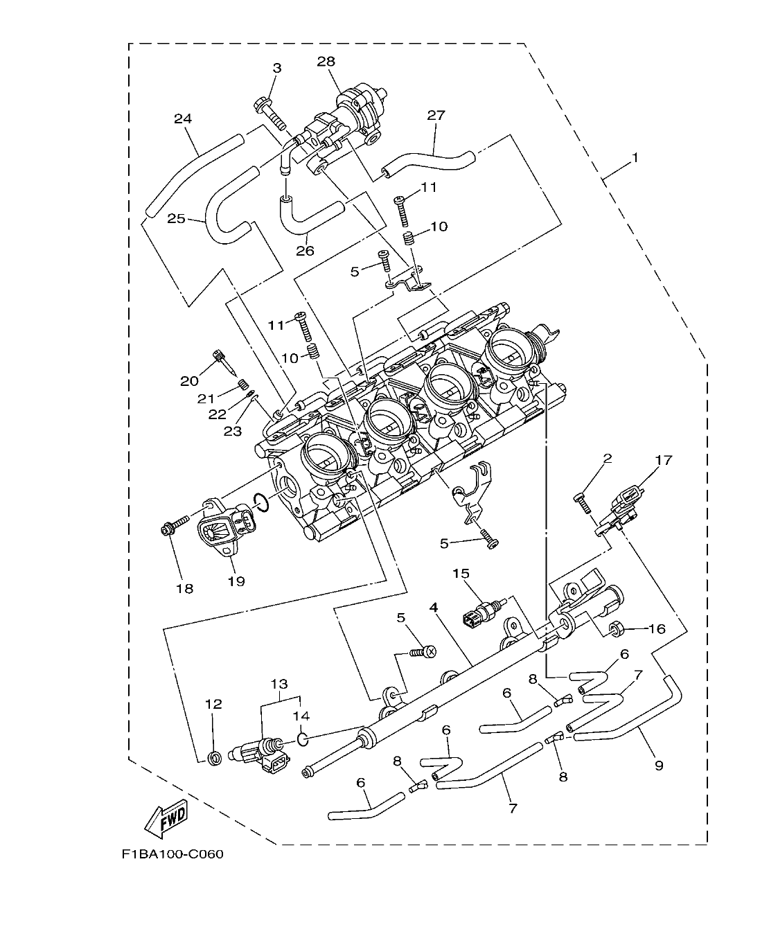 FX1100-F – section 6 INJECTION PUMP parts diagram
