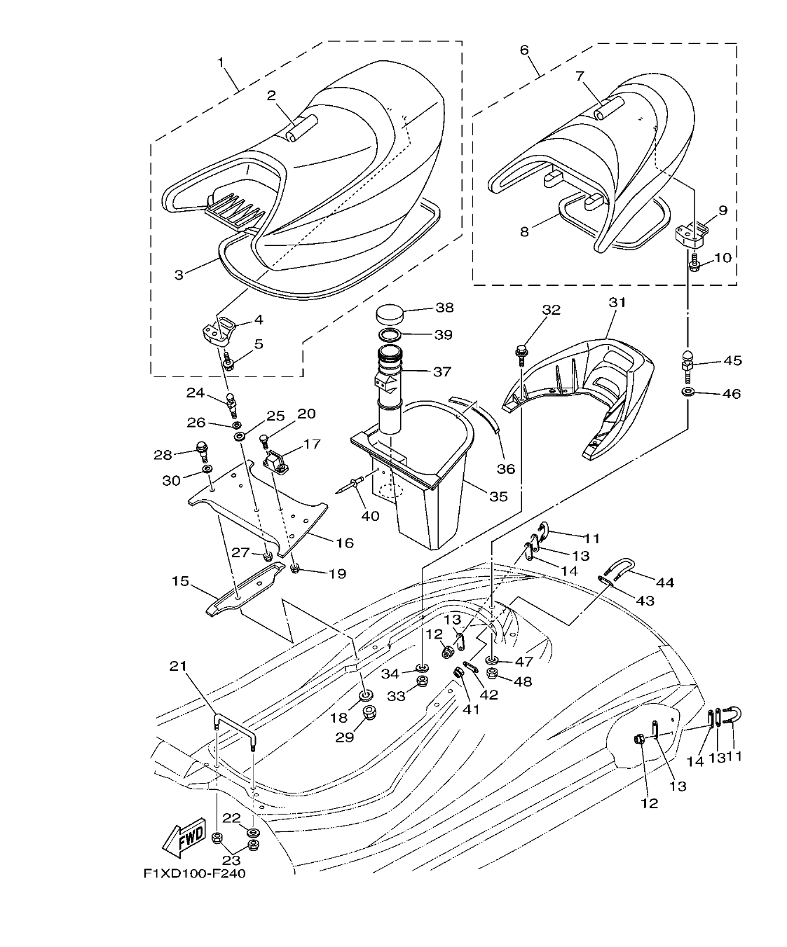 Fig. 24 – SEAT & UNDER LOCKER diagram
