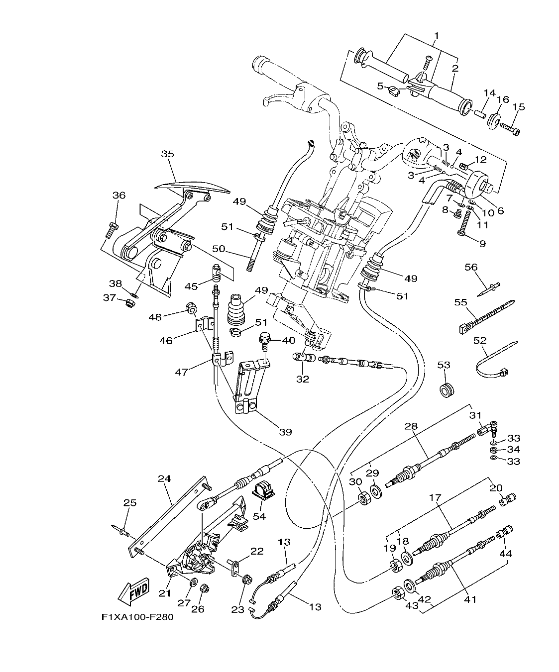 Fig. 28 – CONTROL CABLE diagram