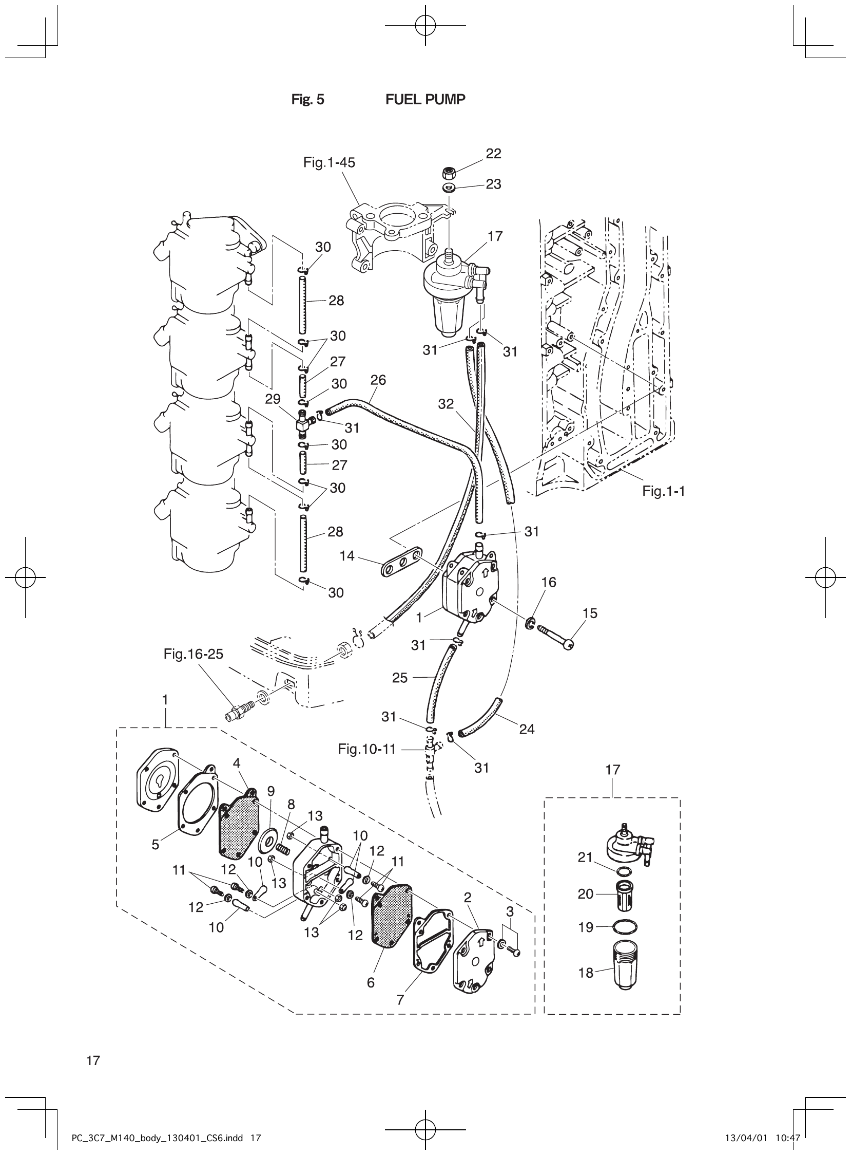 Fig. 5 – FUEL PUMP diagram