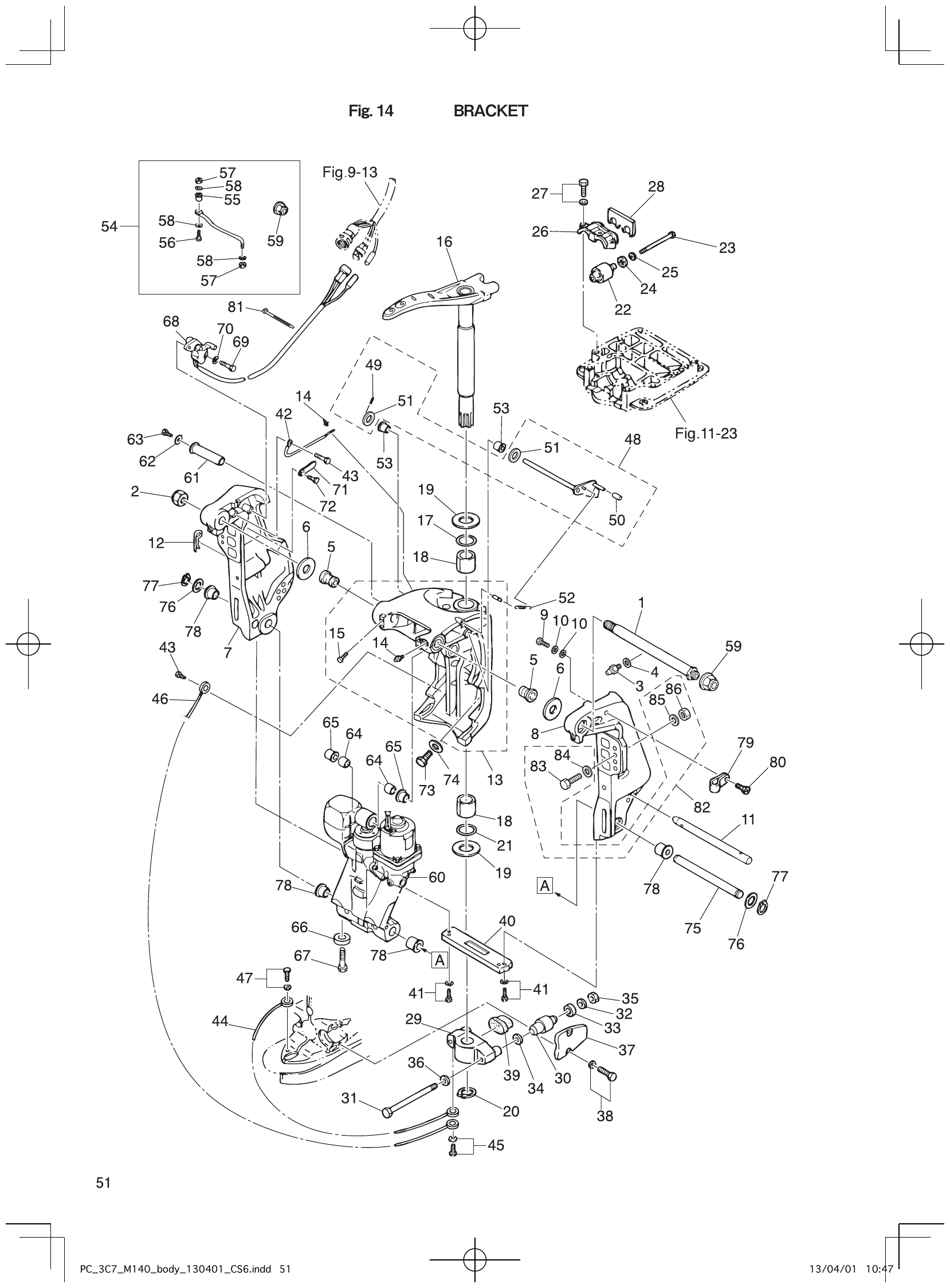 Fig. 14 – BRACKET diagram