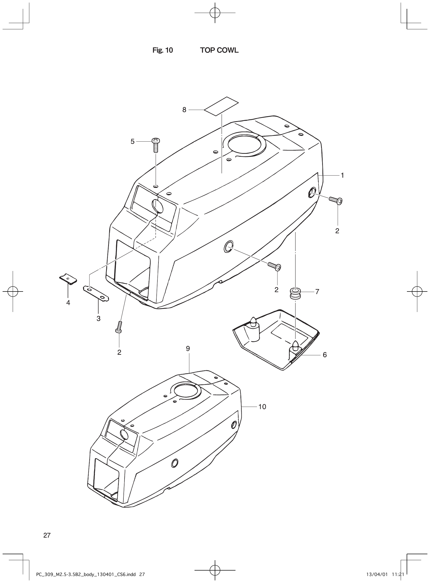 Fig. 10 – TOP COWL diagram