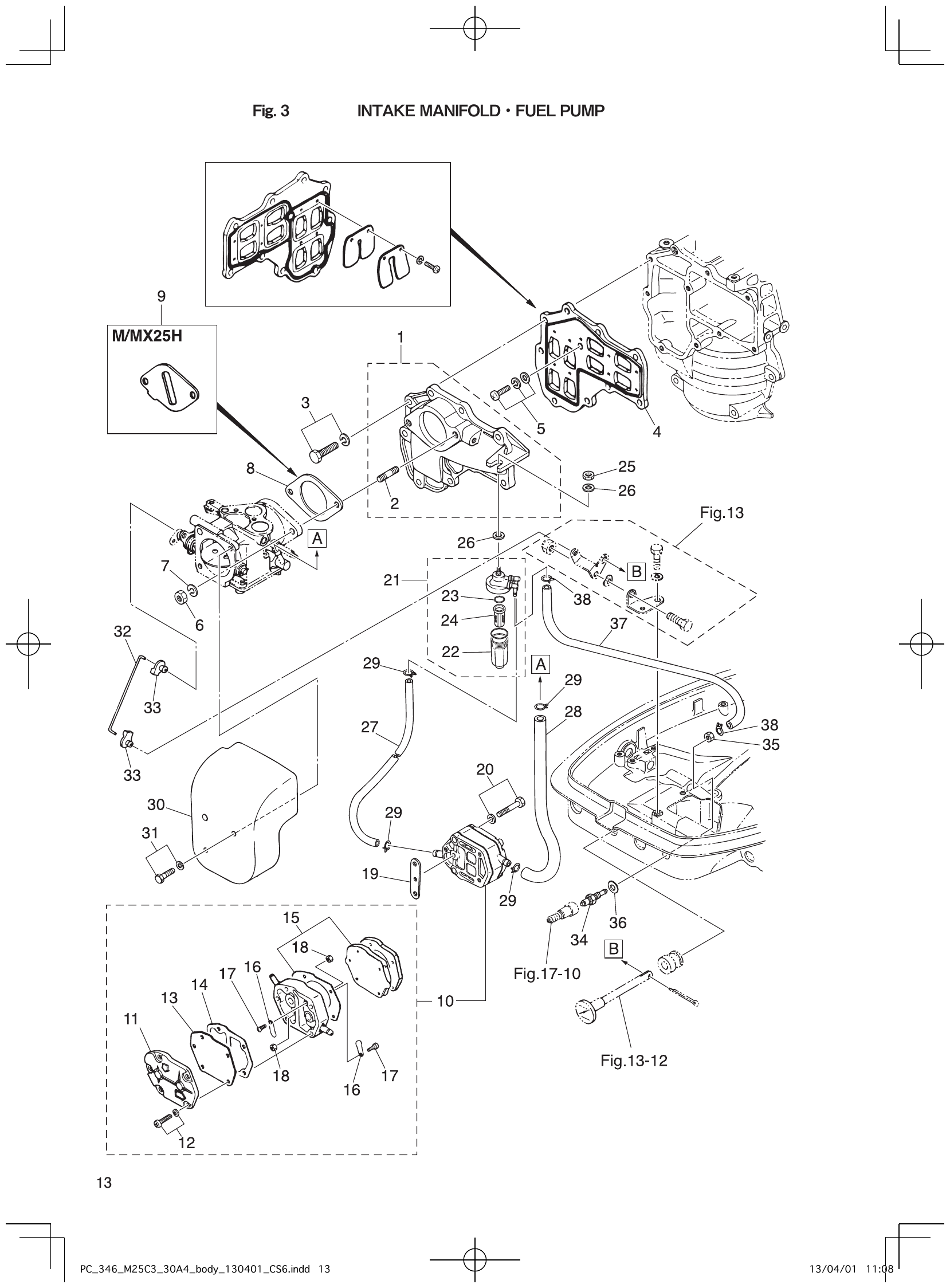 Fig. 3 – intake manifold fuel pump diagram