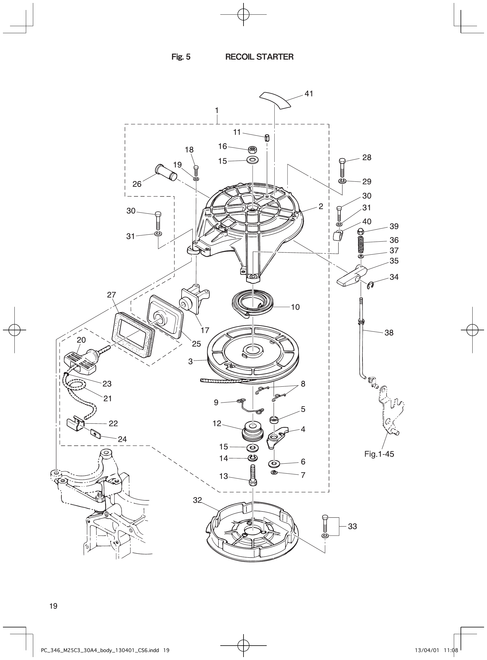 Fig. 5 – recoil starter diagram
