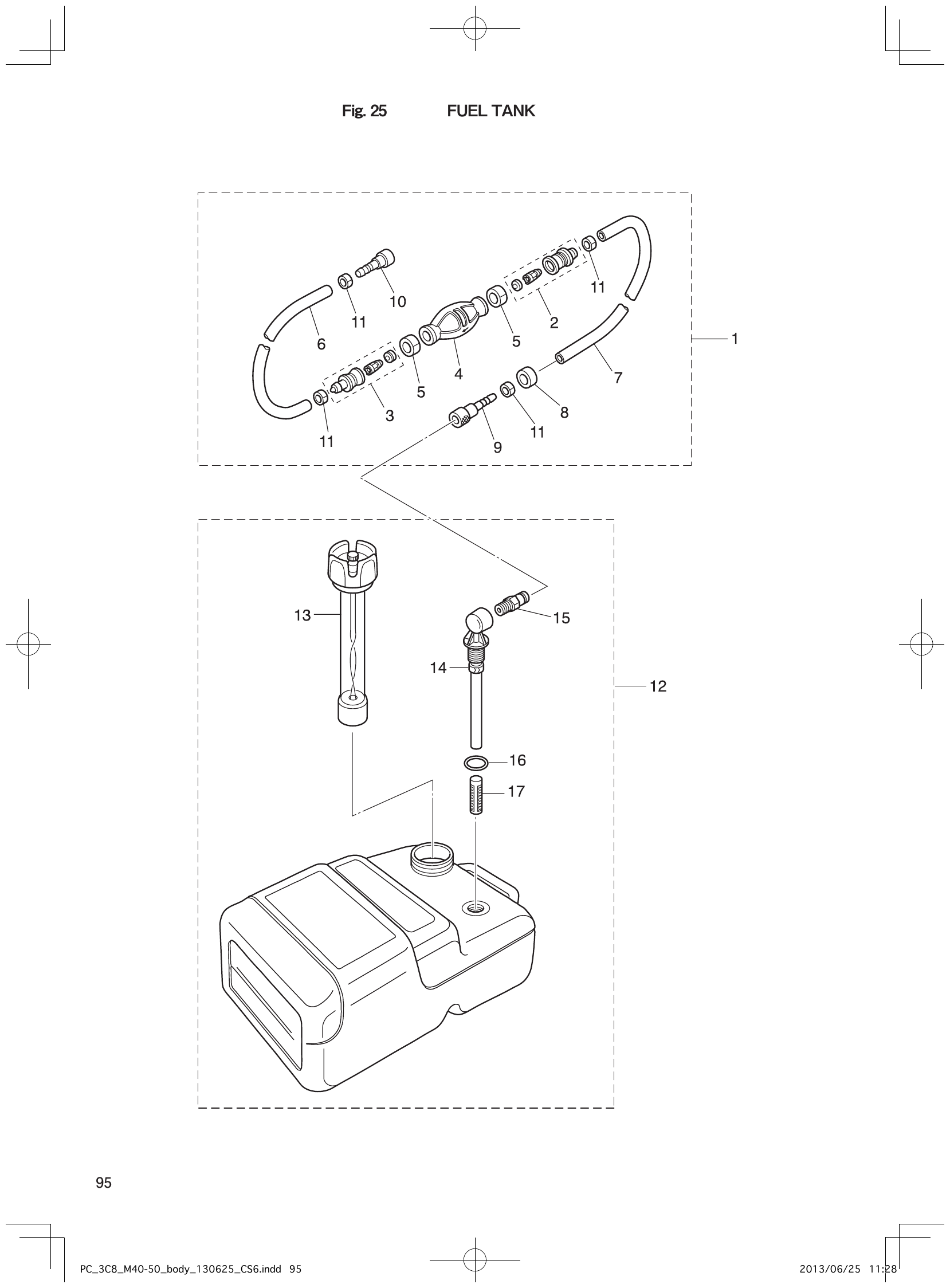 Fig. 25 – FUEL TANK diagram