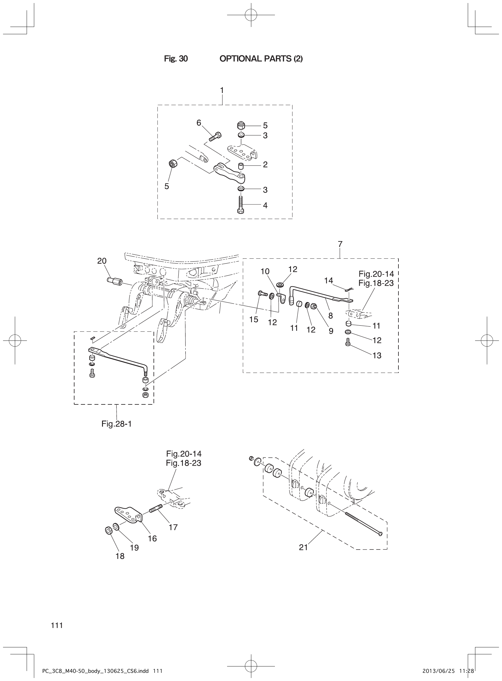 Fig. 30 – OPTIONAL PARTS (2) diagram