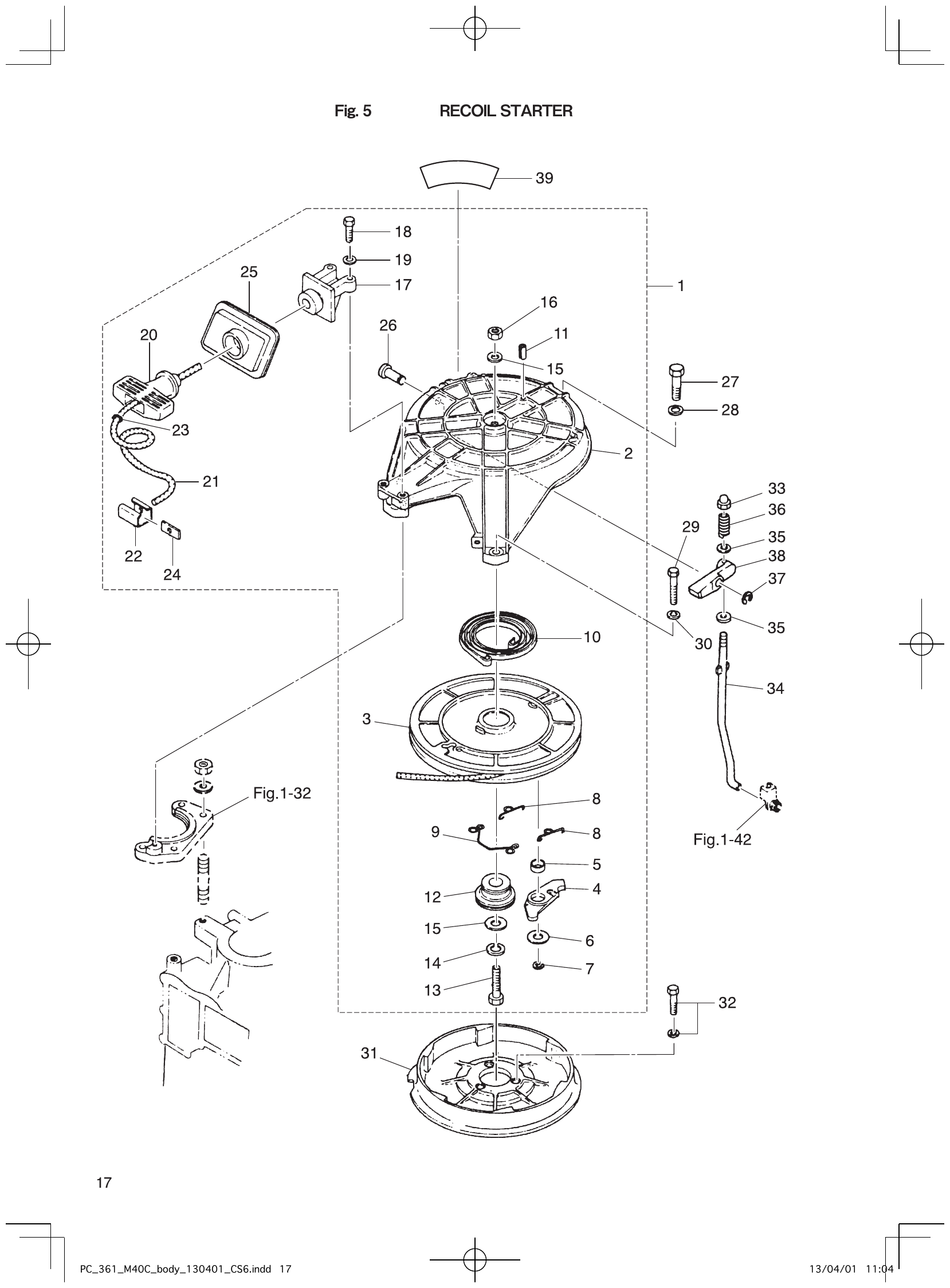 Fig. 5 – RECOIL STARTER diagram