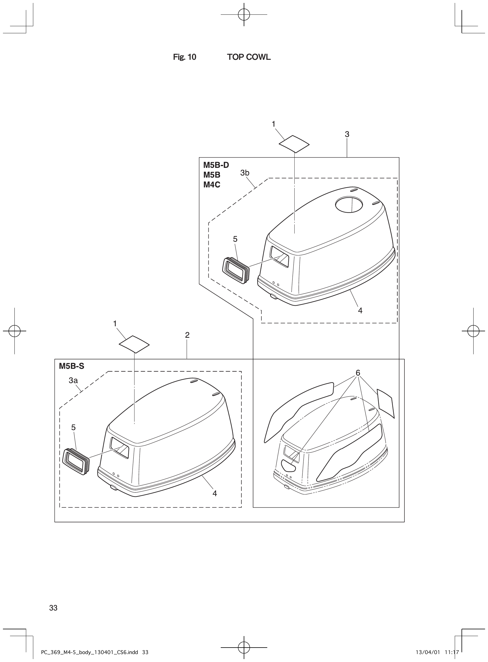 Fig. 10 – TOP COWL diagram