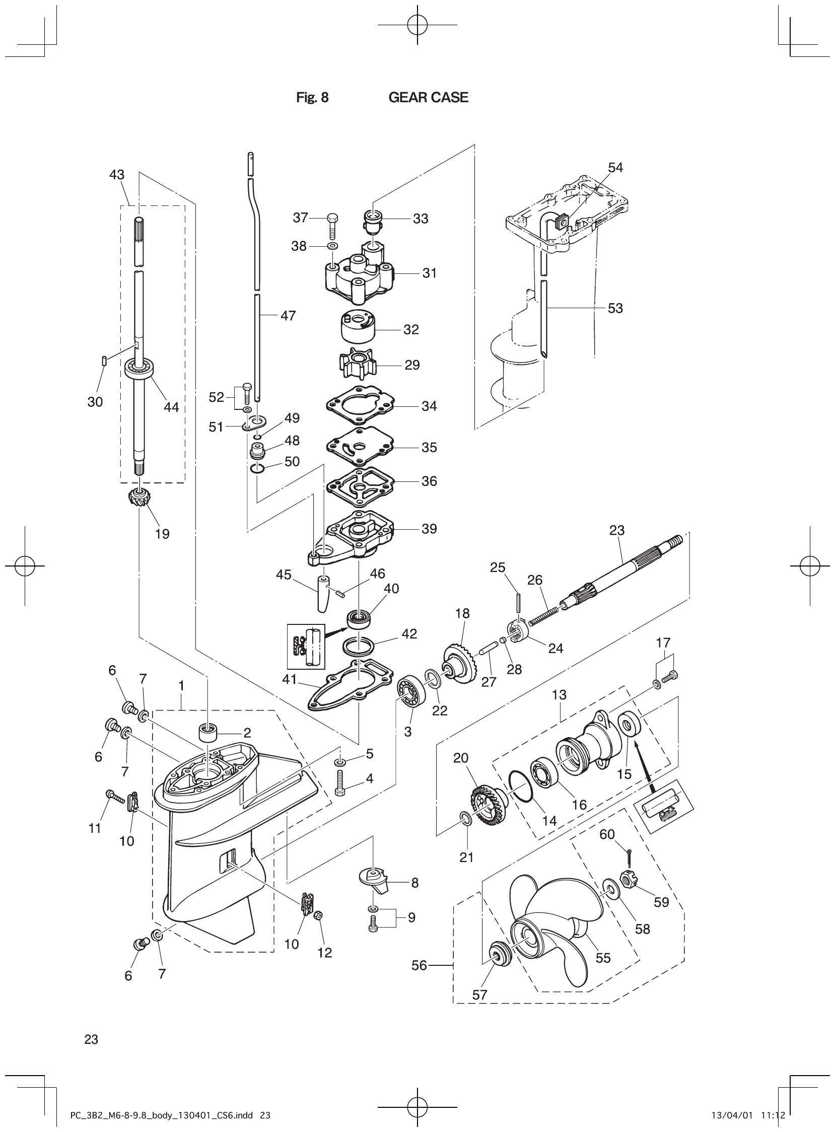 Fig. 8 – GEAR CASE diagram