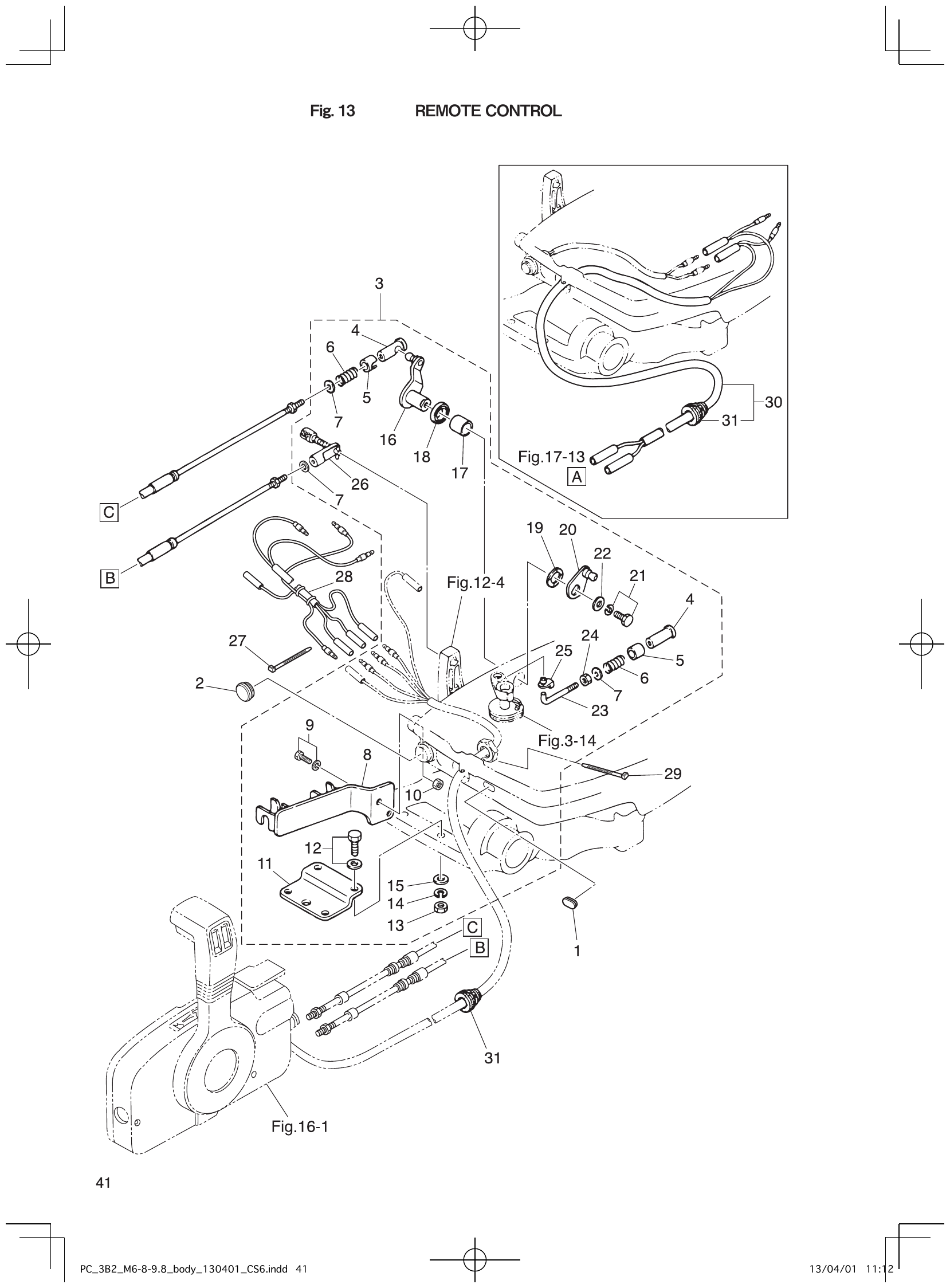 Fig. 13 – REMOTE CONTROL diagram