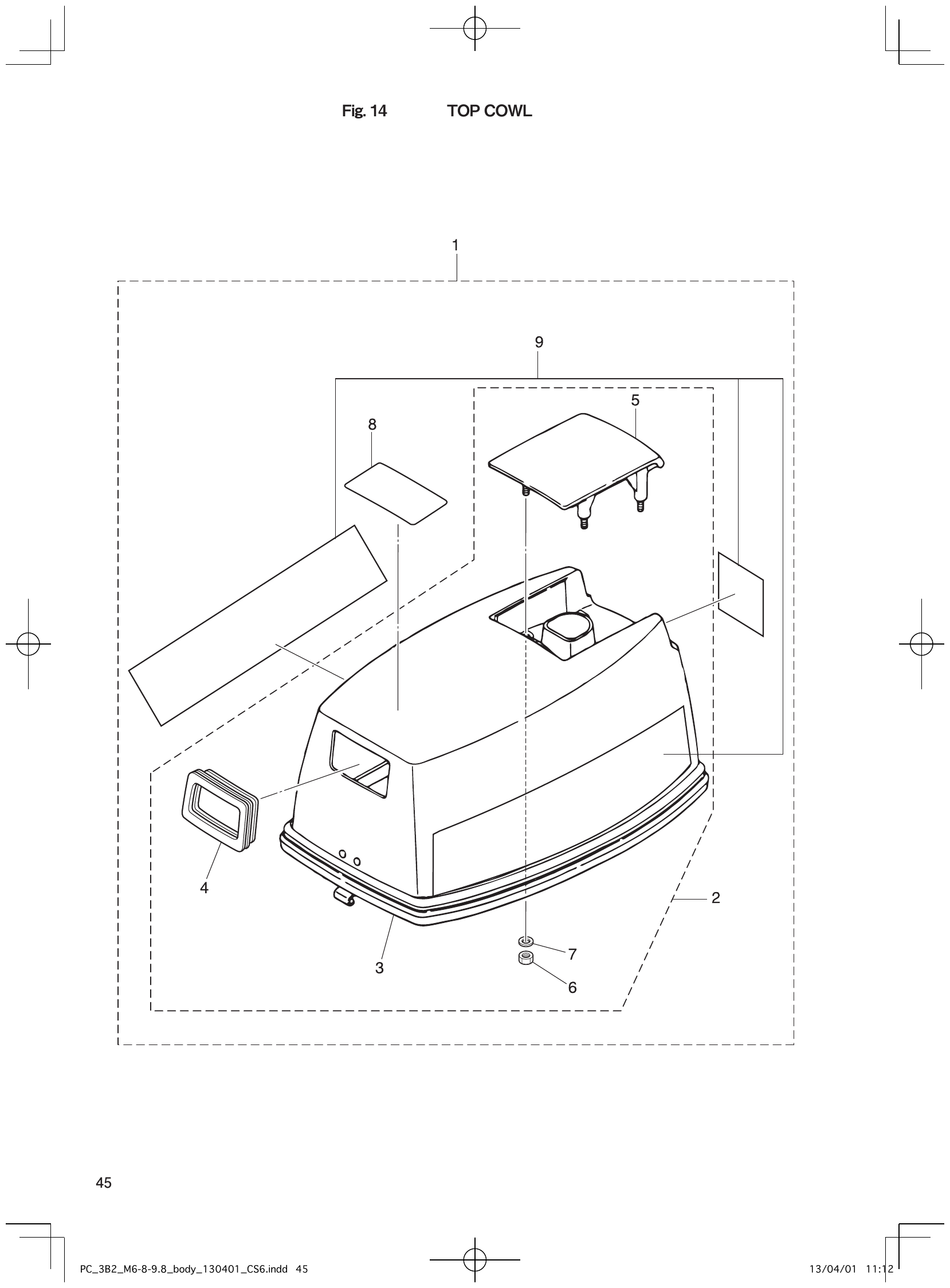 Fig. 14 – TOP COWL diagram
