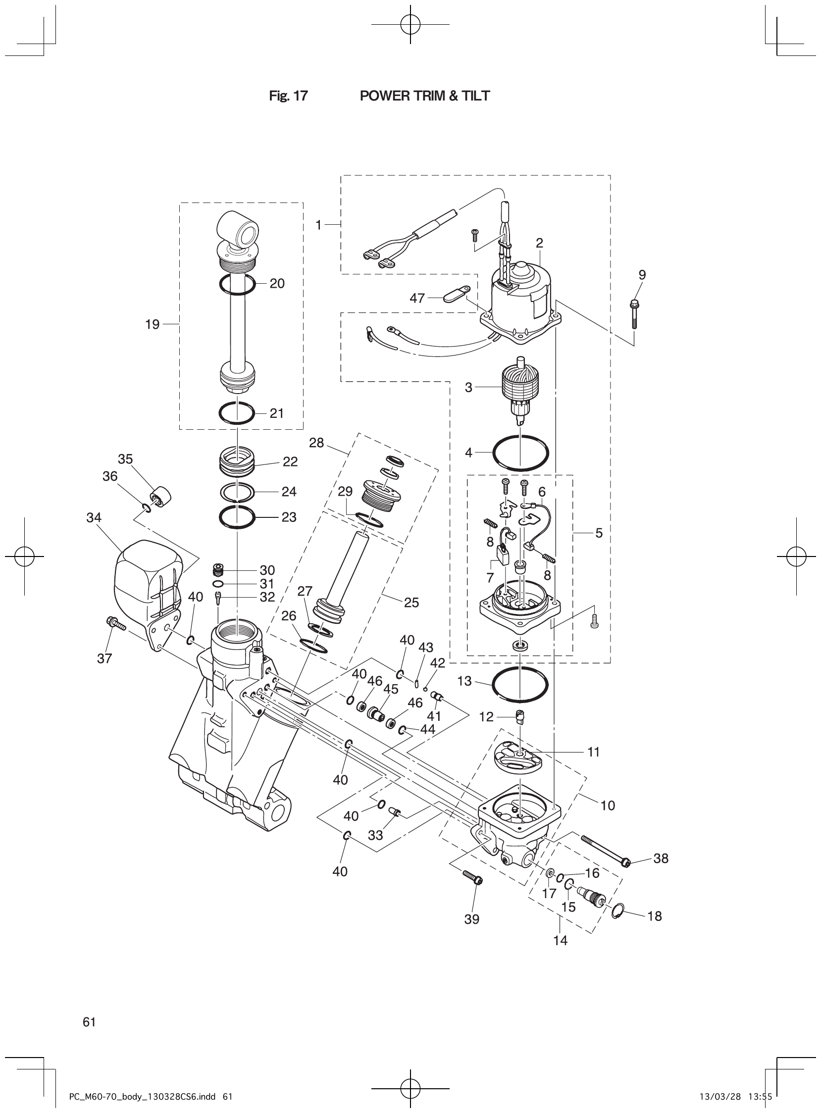 Fig. 17 – POWER TRIM & TILT diagram