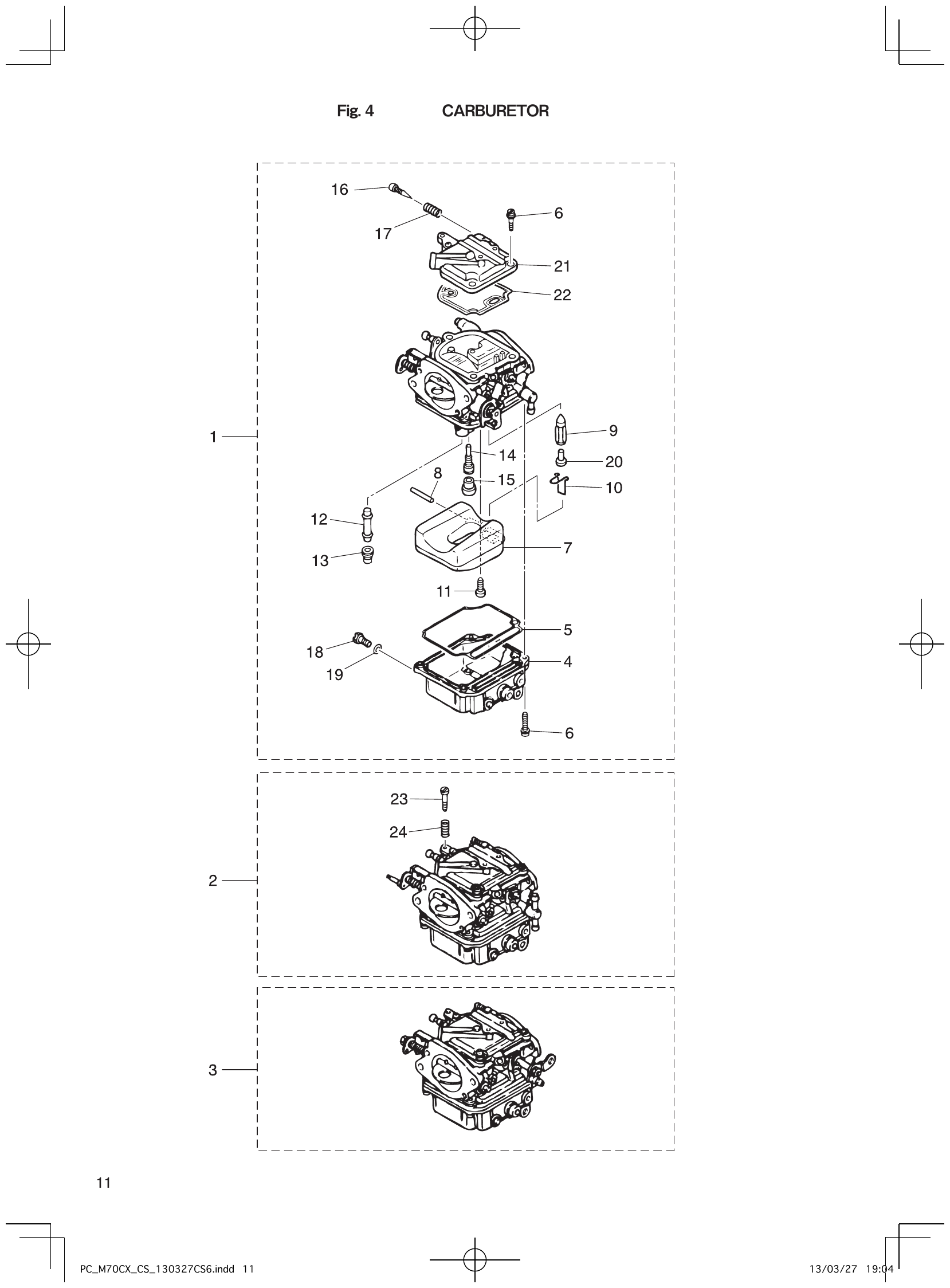 Fig. 4 – CARBURETOR diagram