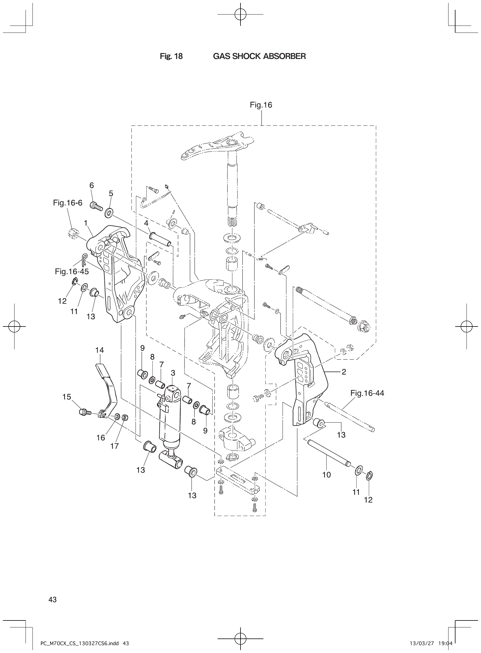 Fig. 18 – GAS SHOCK ABSORBER diagram
