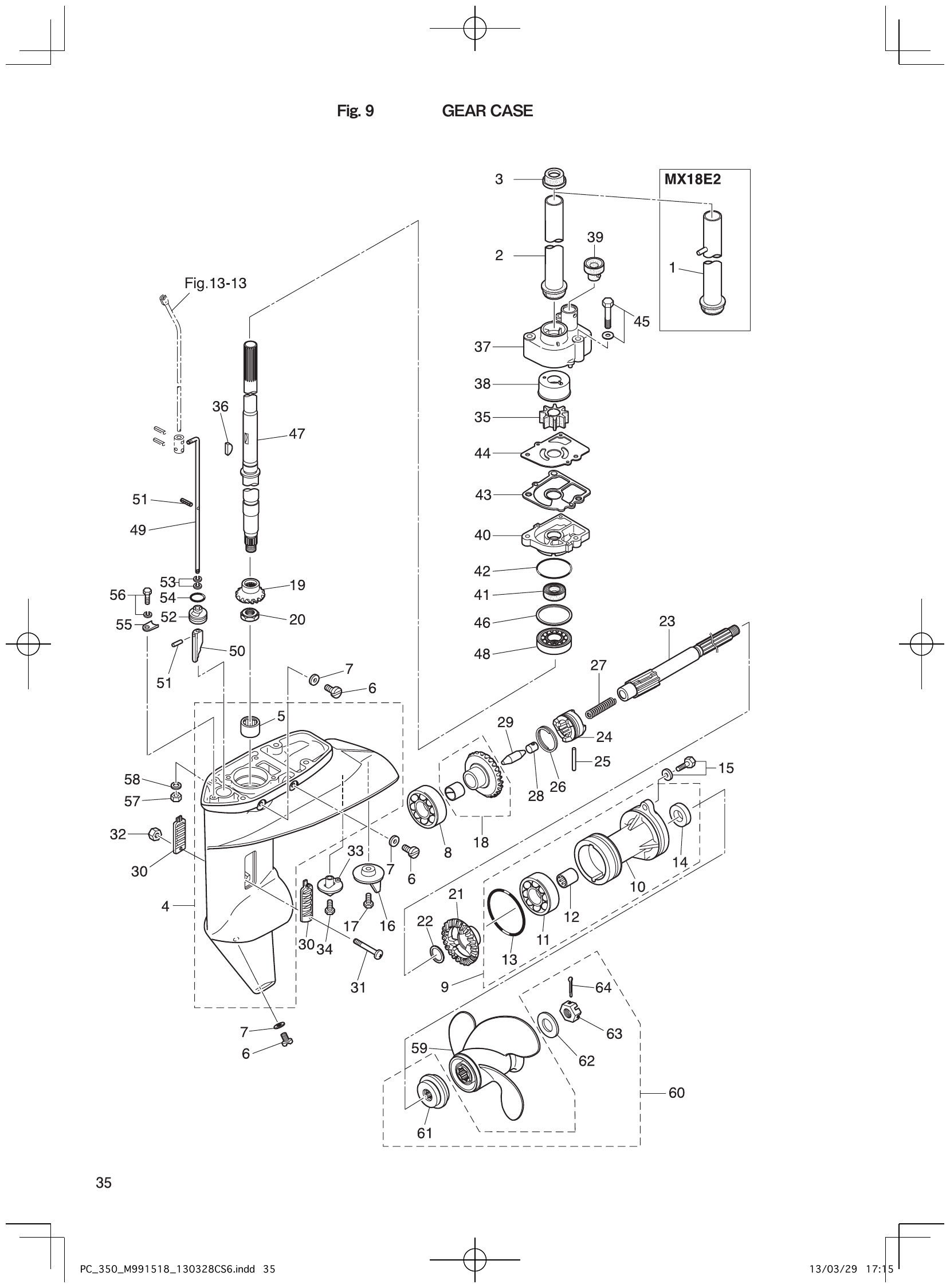 Fig. 9 – GEAR CASE diagram