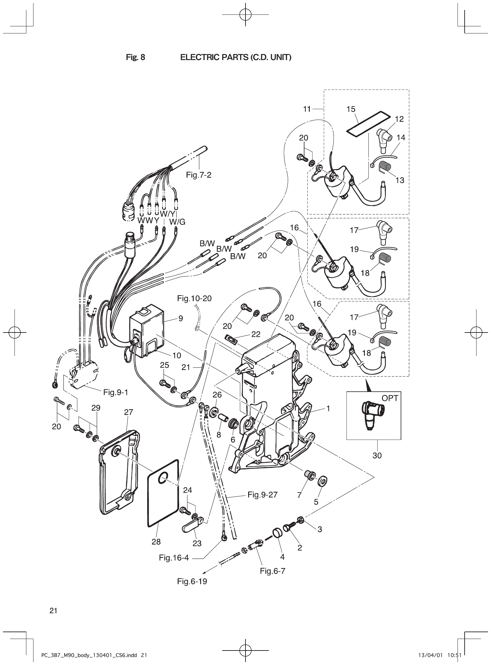 M90A2 – section 8 ELECTRIC PARTS (C.D. UNIT) parts diagram