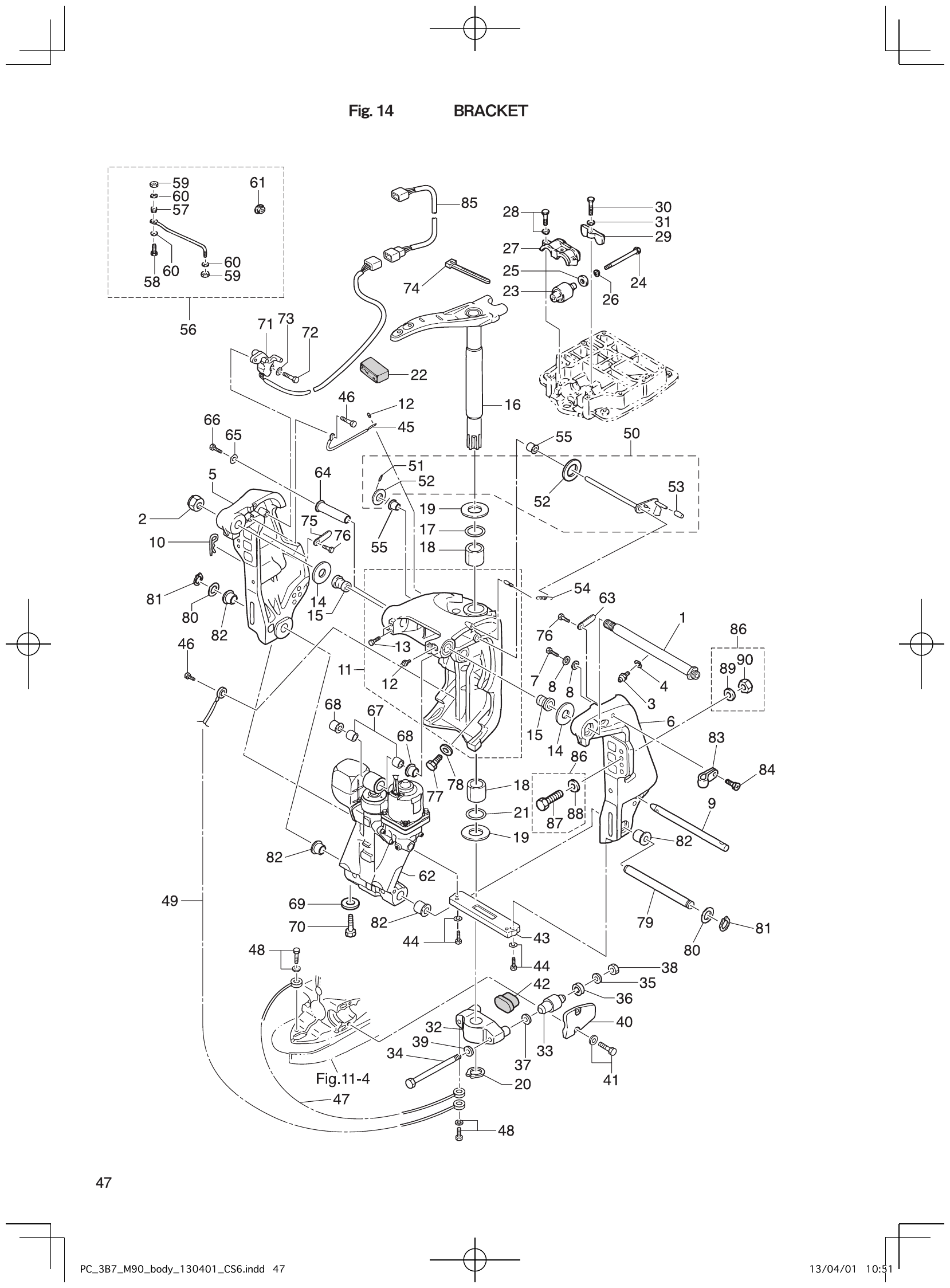 Fig. 14 – BRACKET diagram