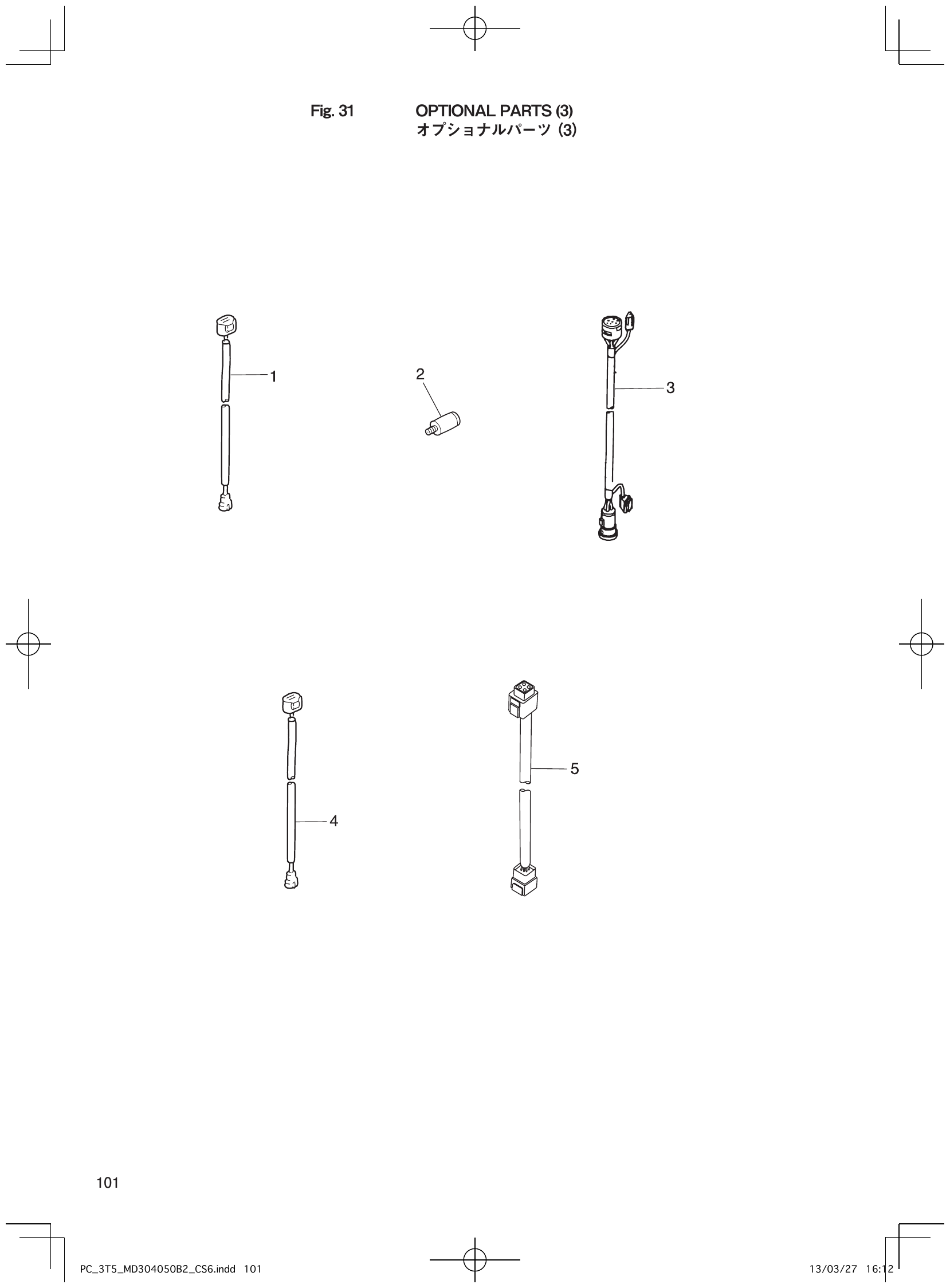 Fig. 31 – OPTIONAL PARTS (3) （3） diagram