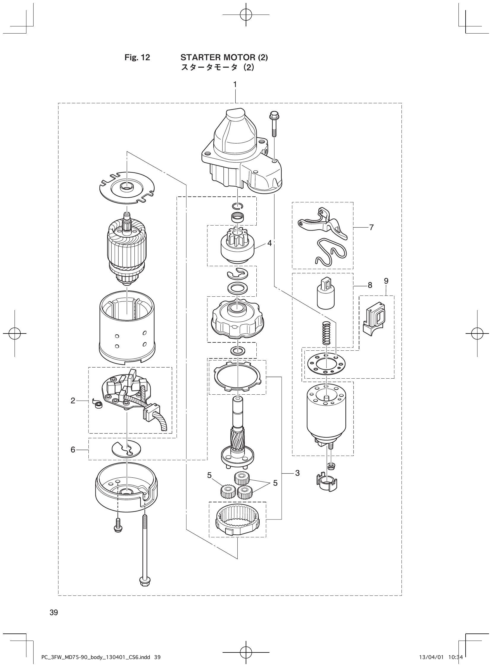 Fig. 12 – STARTER MOTOR (2) （2） diagram