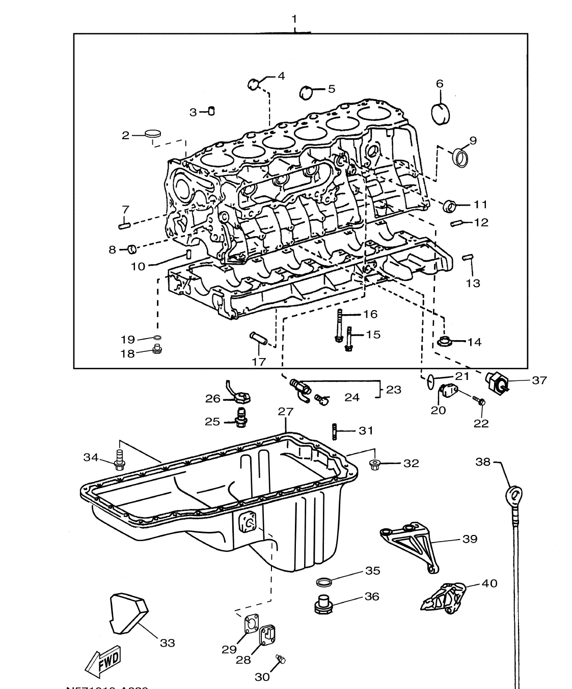 ME432STIP2 – section 2 CYLINDER BLOCK parts diagram