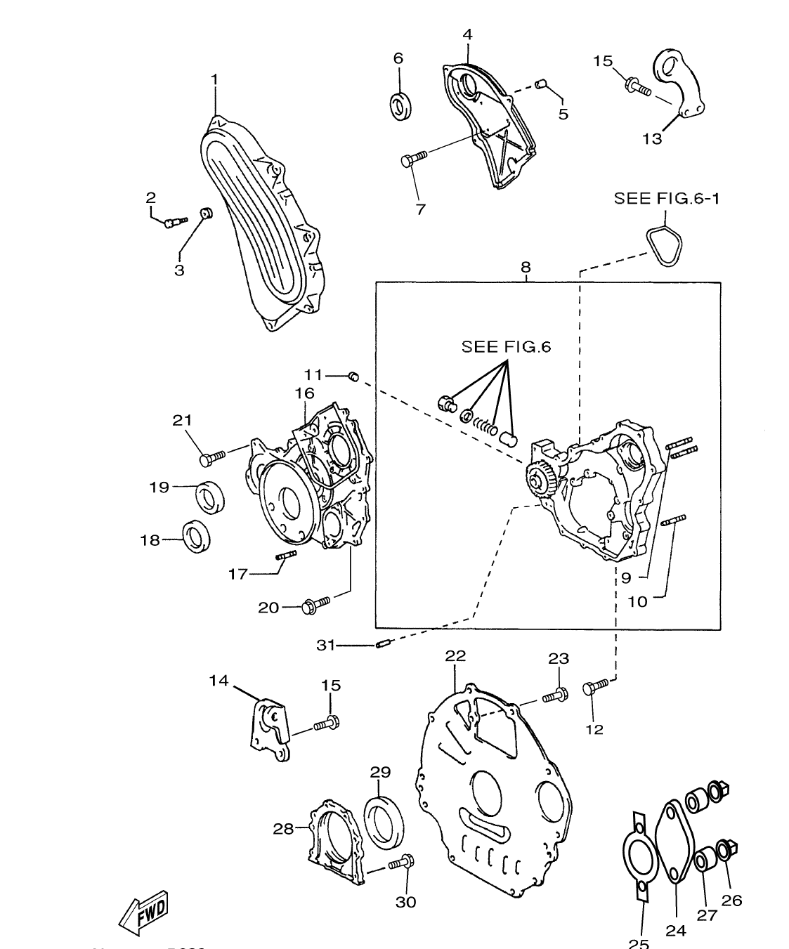 ME432STIP2 – section 3 TIMING GEAR COVER & REAR END parts diagram