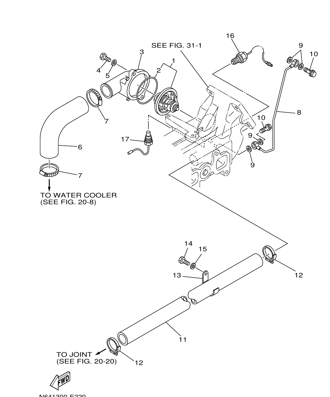 ME432STIP2 – section 22 WATER COOLING 2 parts diagram