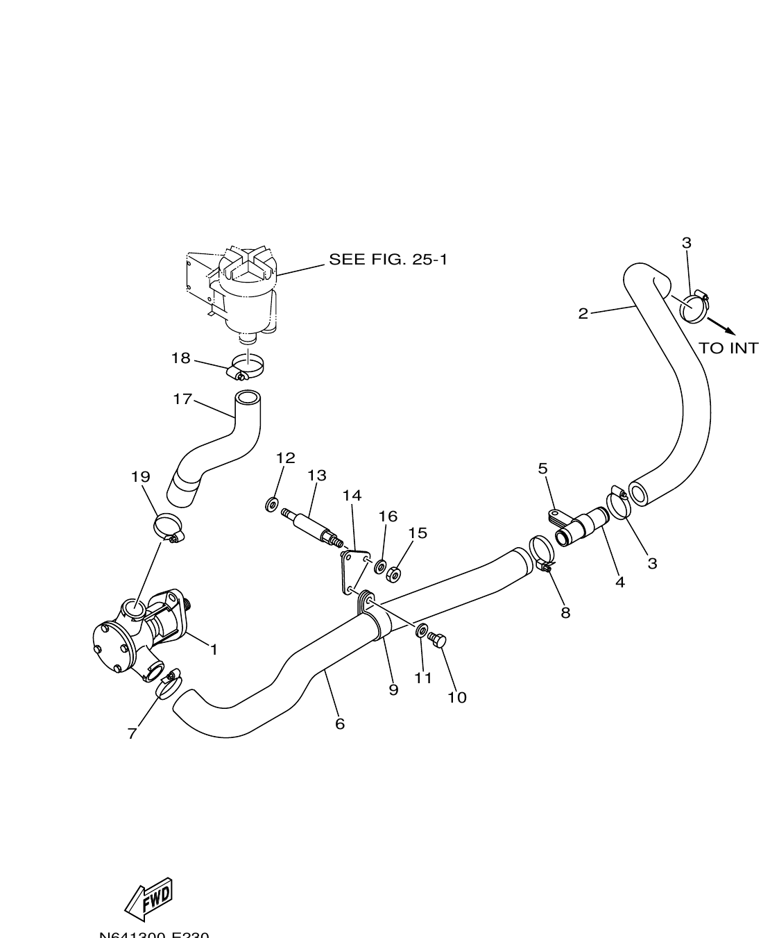 ME432STIP2 – section 23 SEA WATER PUMP 1 parts diagram