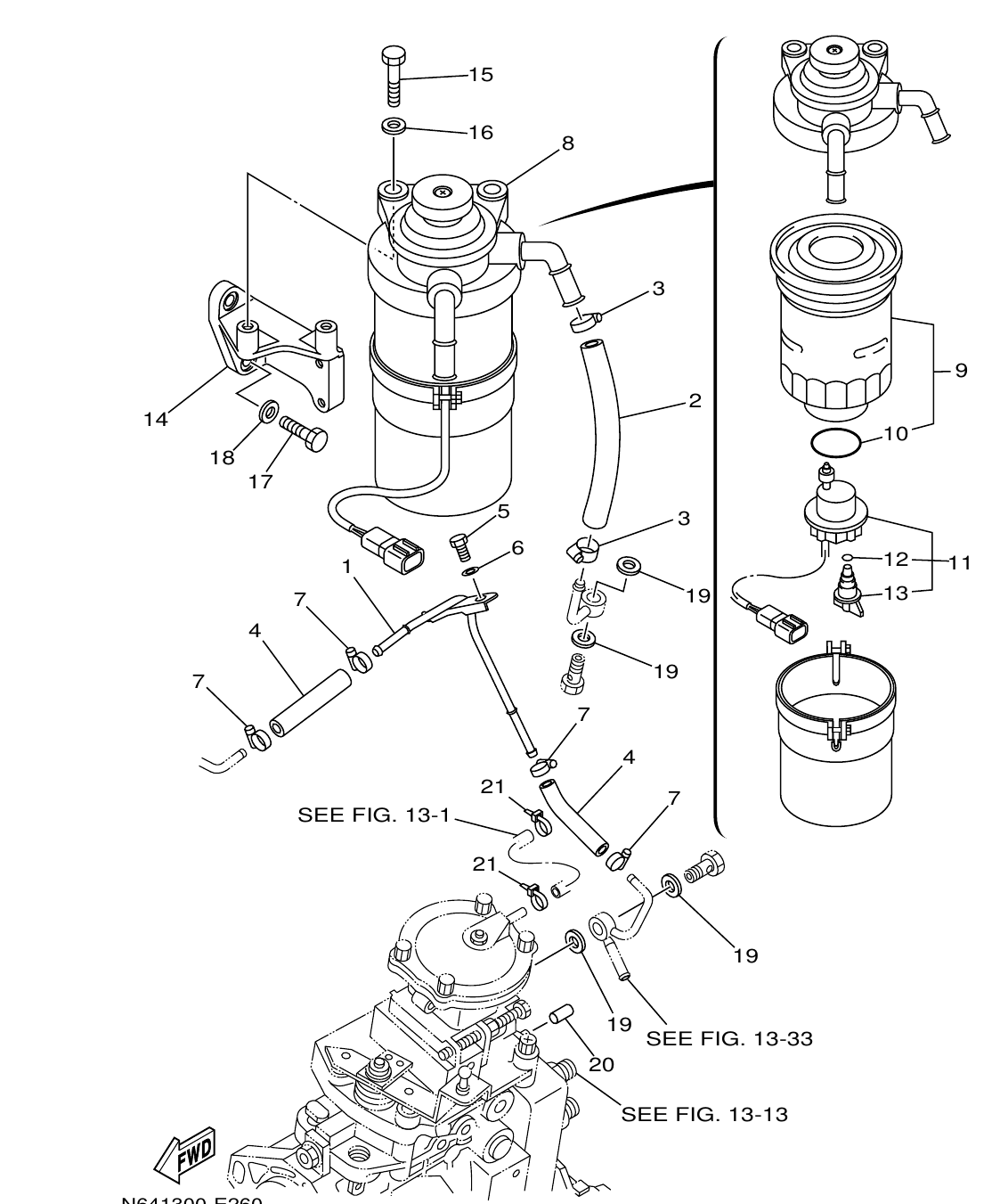 ME432STIP2 – section 26 FUEL FILTER parts diagram