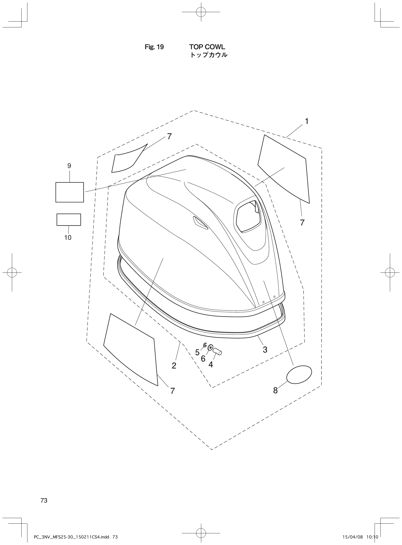 Fig. 19 – TOP COWL diagram