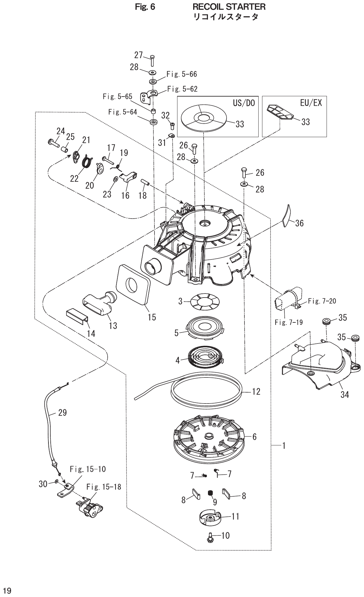 Fig. 6 – RECOIL STARTER diagram
