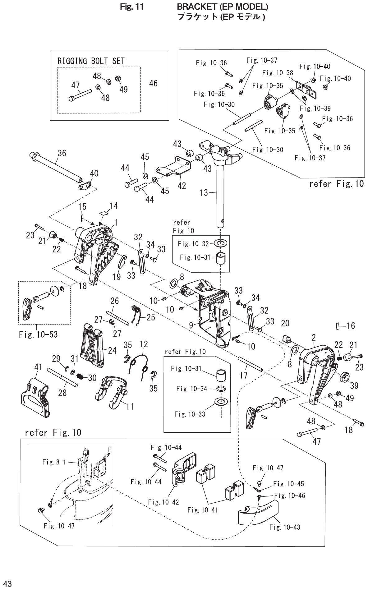 Fig. 11 – BRACKET (EP MODEL) (EP ) diagram
