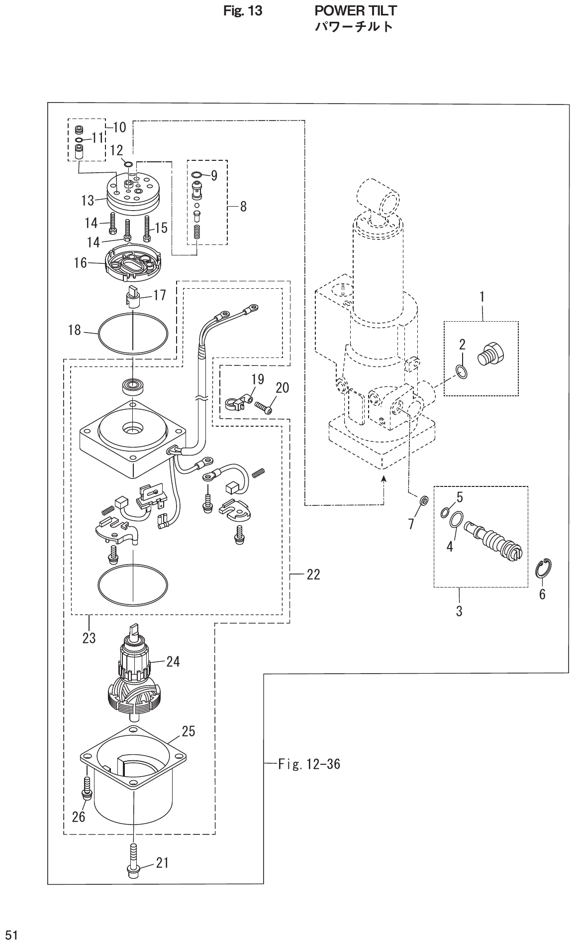 Fig. 13 – POWER TILT diagram