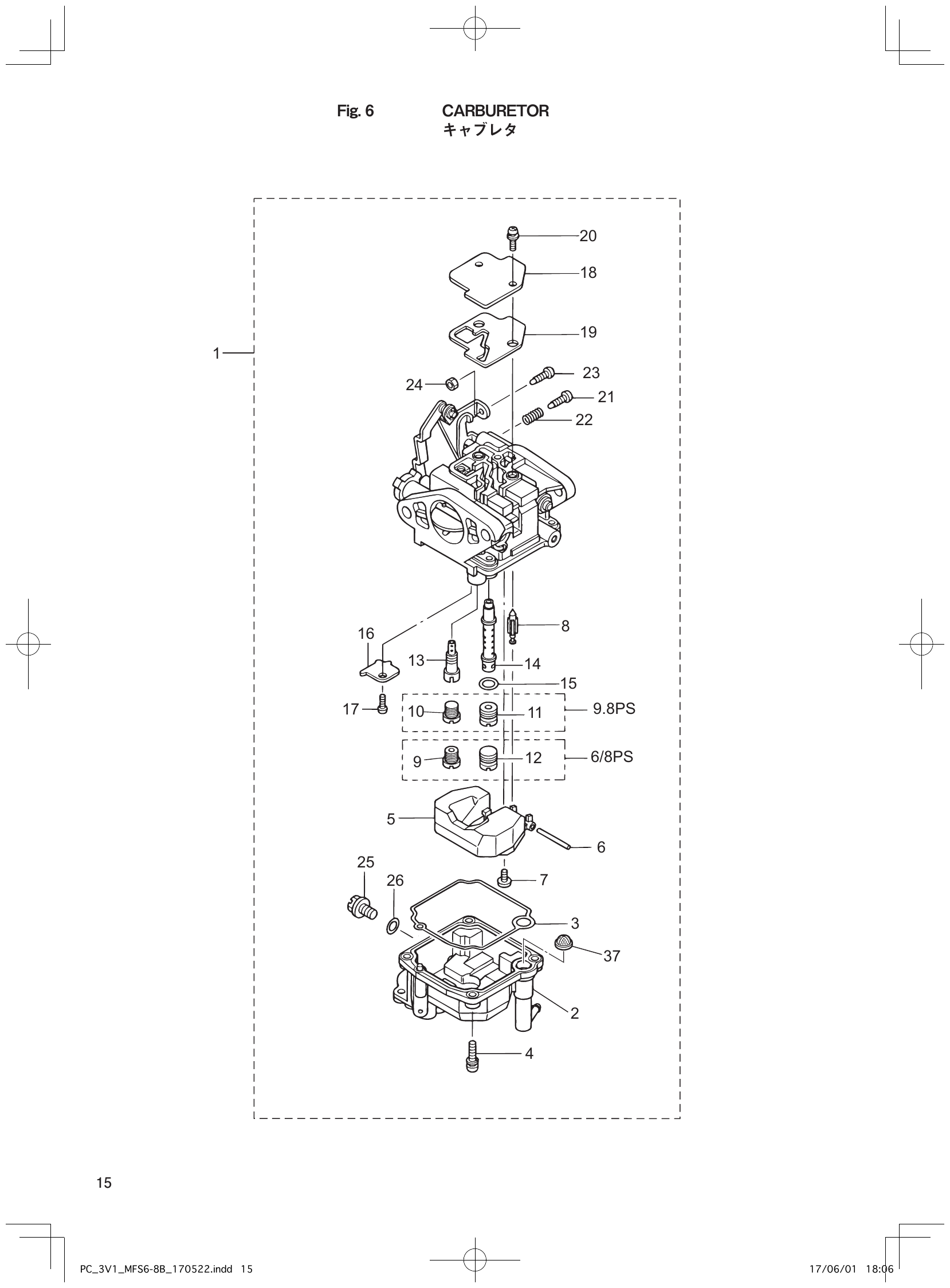 Fig. 6 – CARBURETOR diagram
