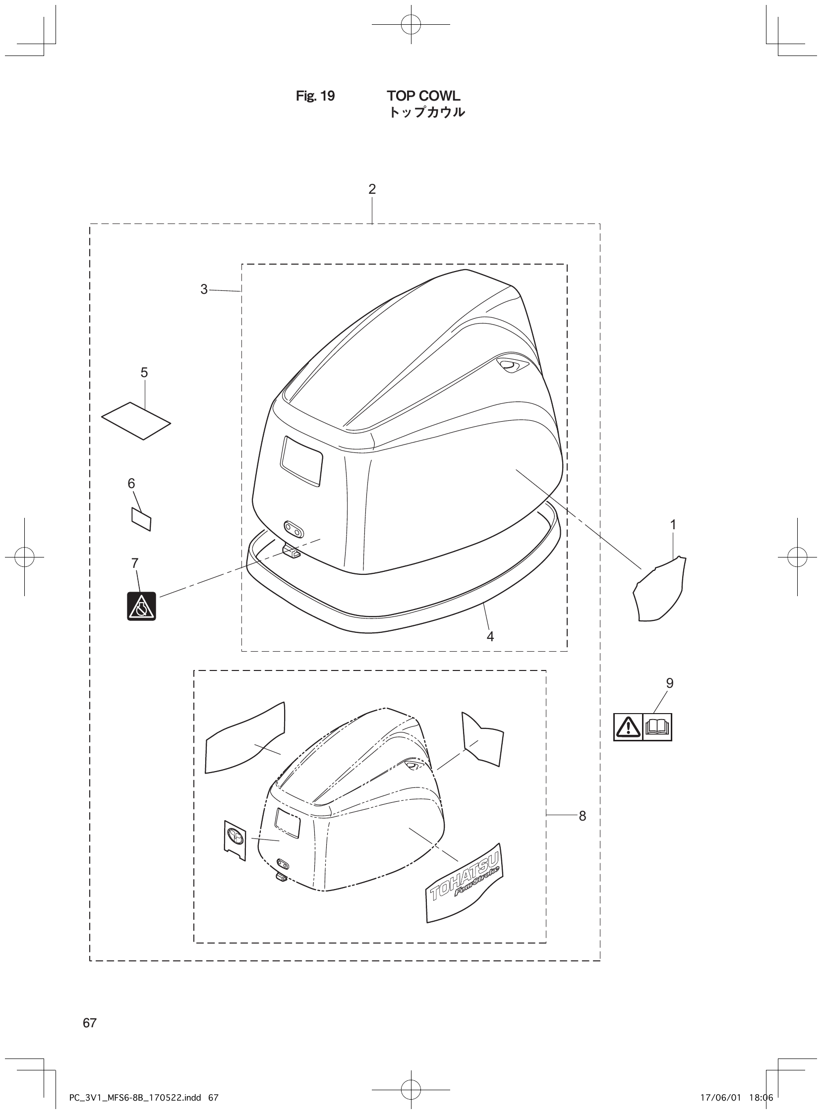 Fig. 19 – TOP COWL diagram
