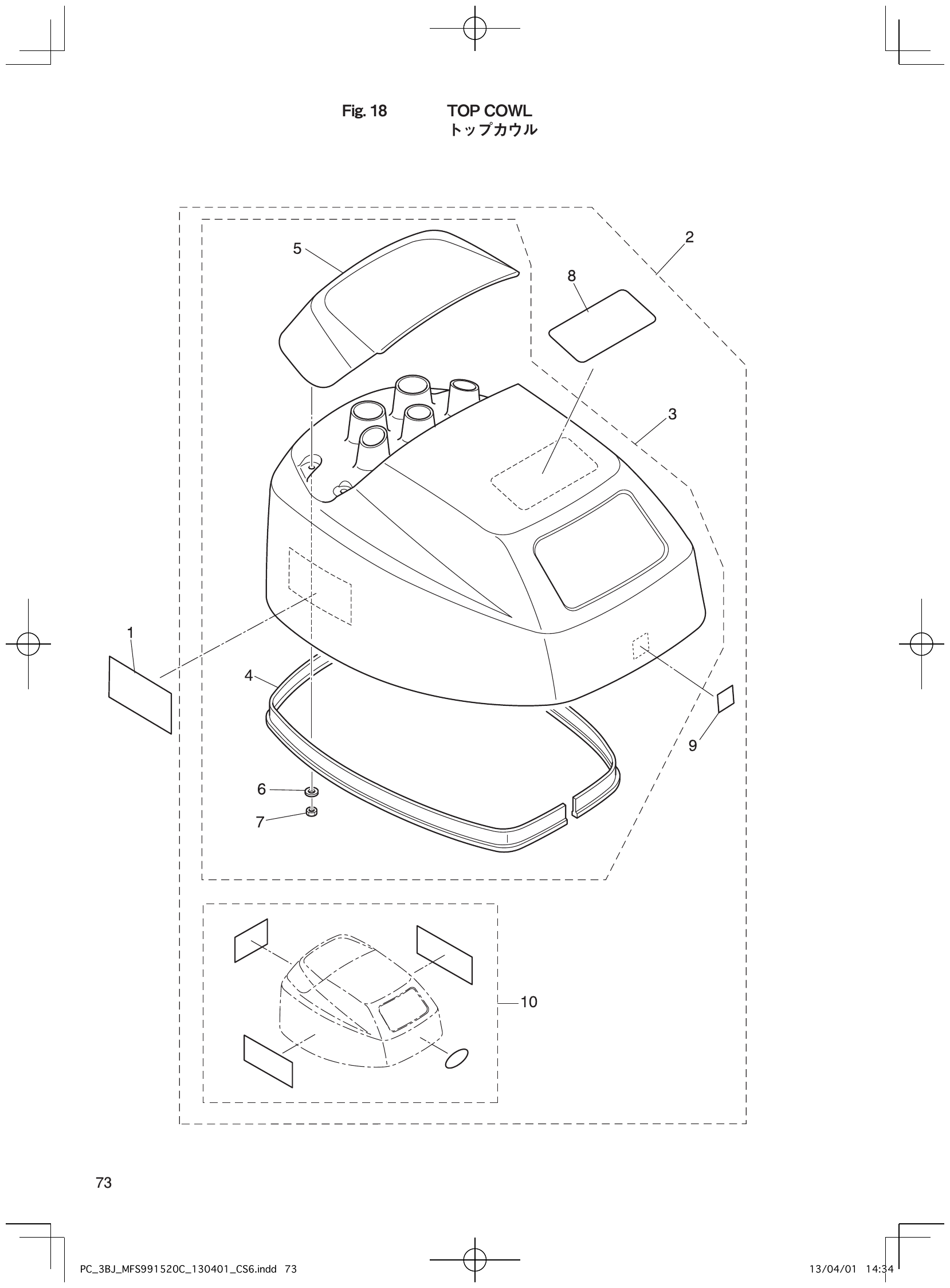 Fig. 18 – TOP COWL diagram