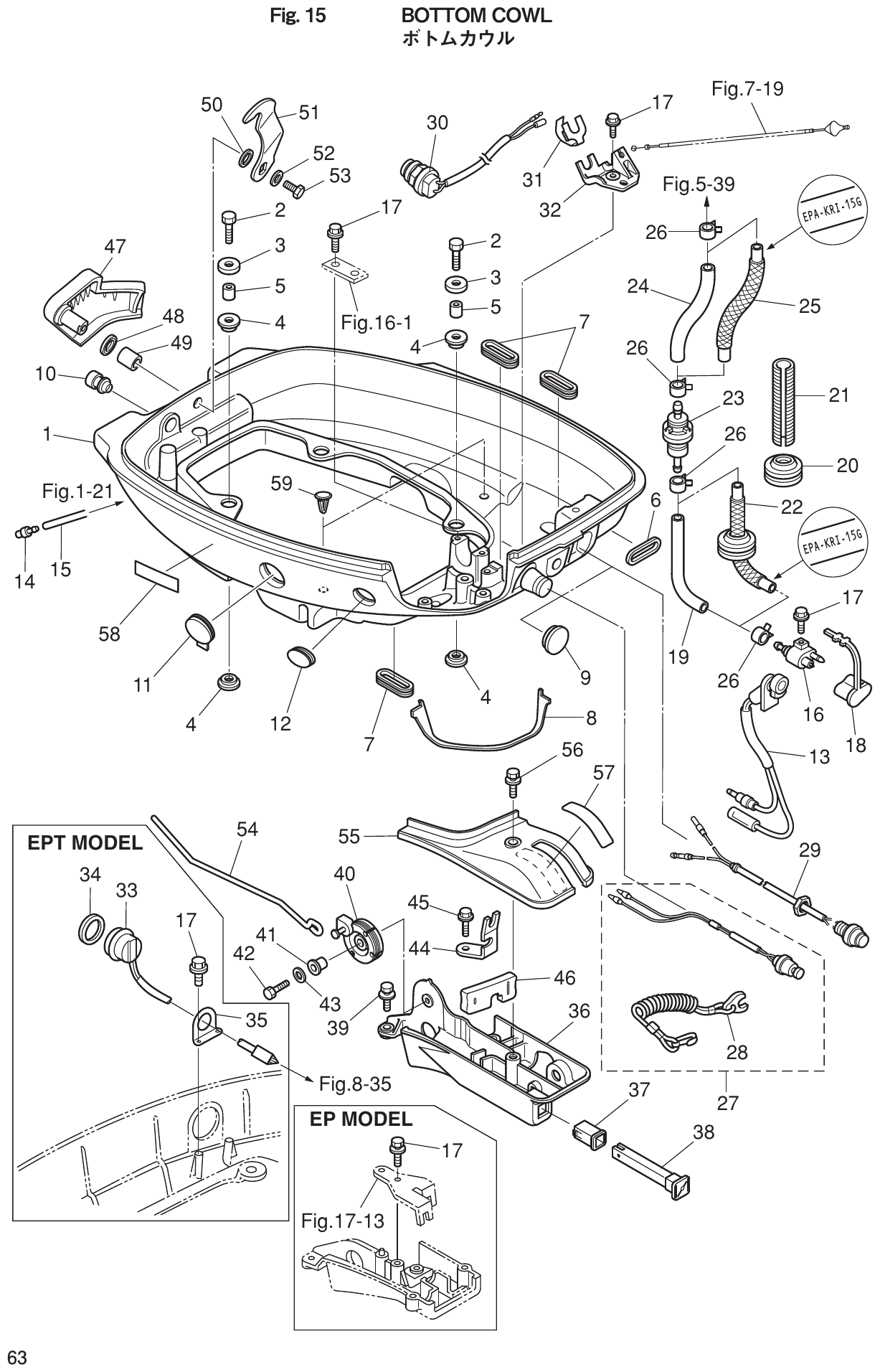 Fig. 15 – BOTTOM COWL diagram