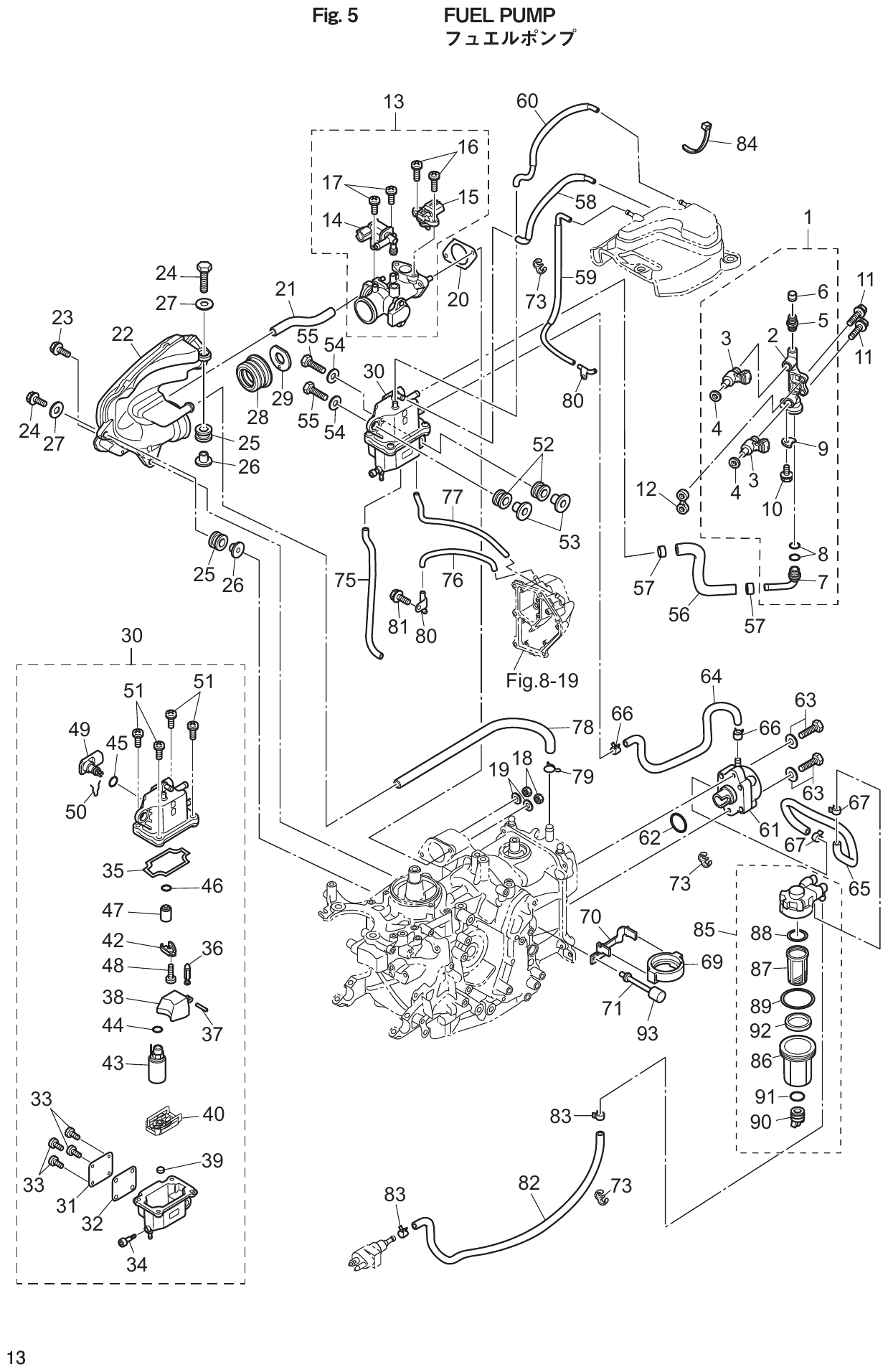 Fig. 5 – FUEL PUMP diagram