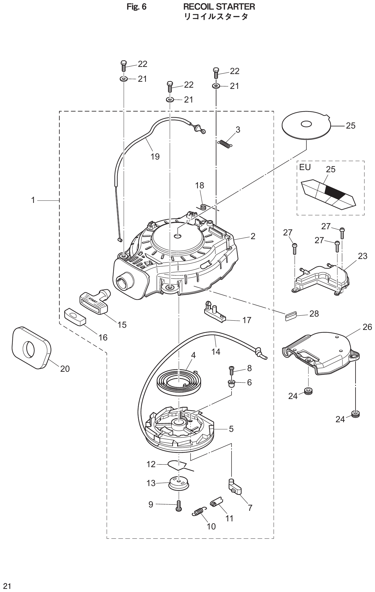 Fig. 6 – RECOIL STARTER diagram