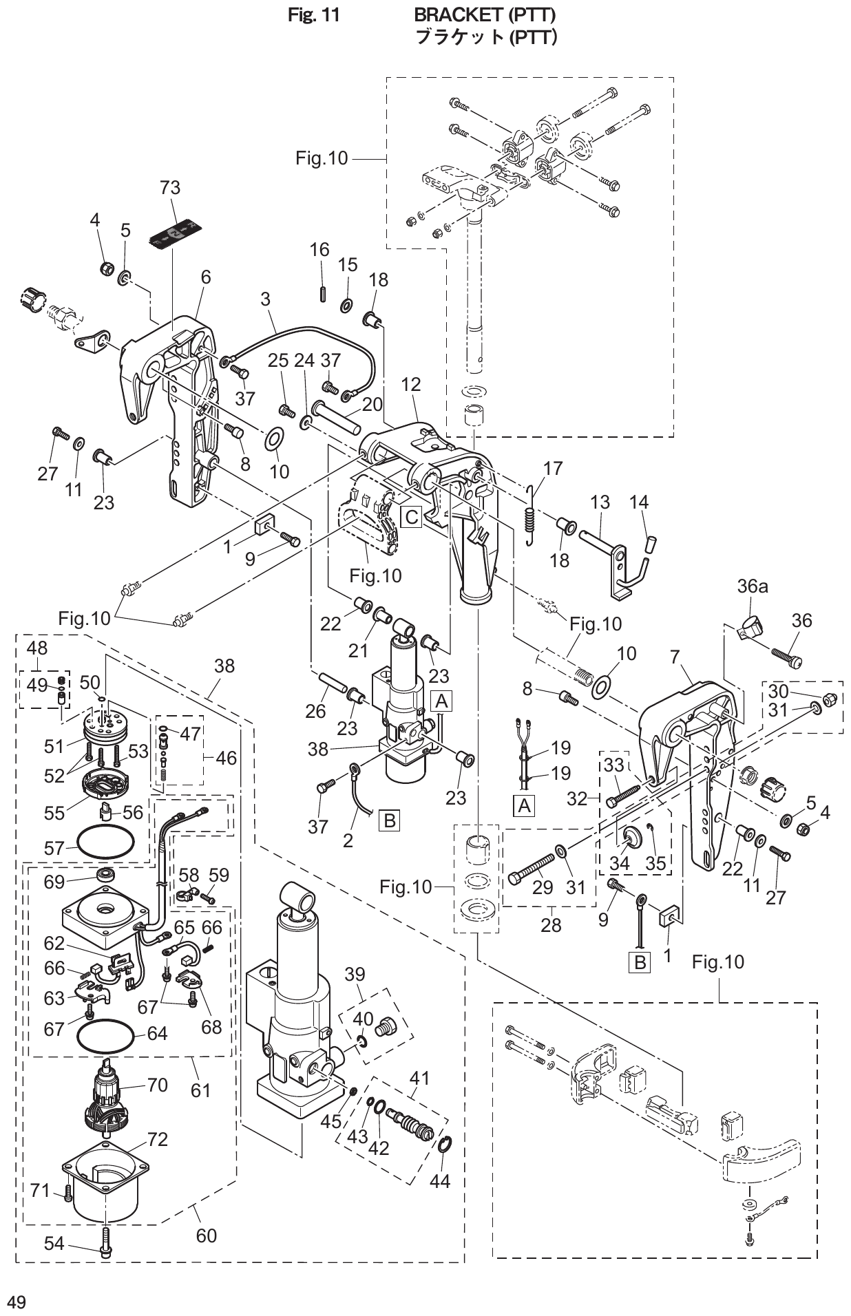 Fig. 11 – BRACKET (PTT) (PTT） diagram