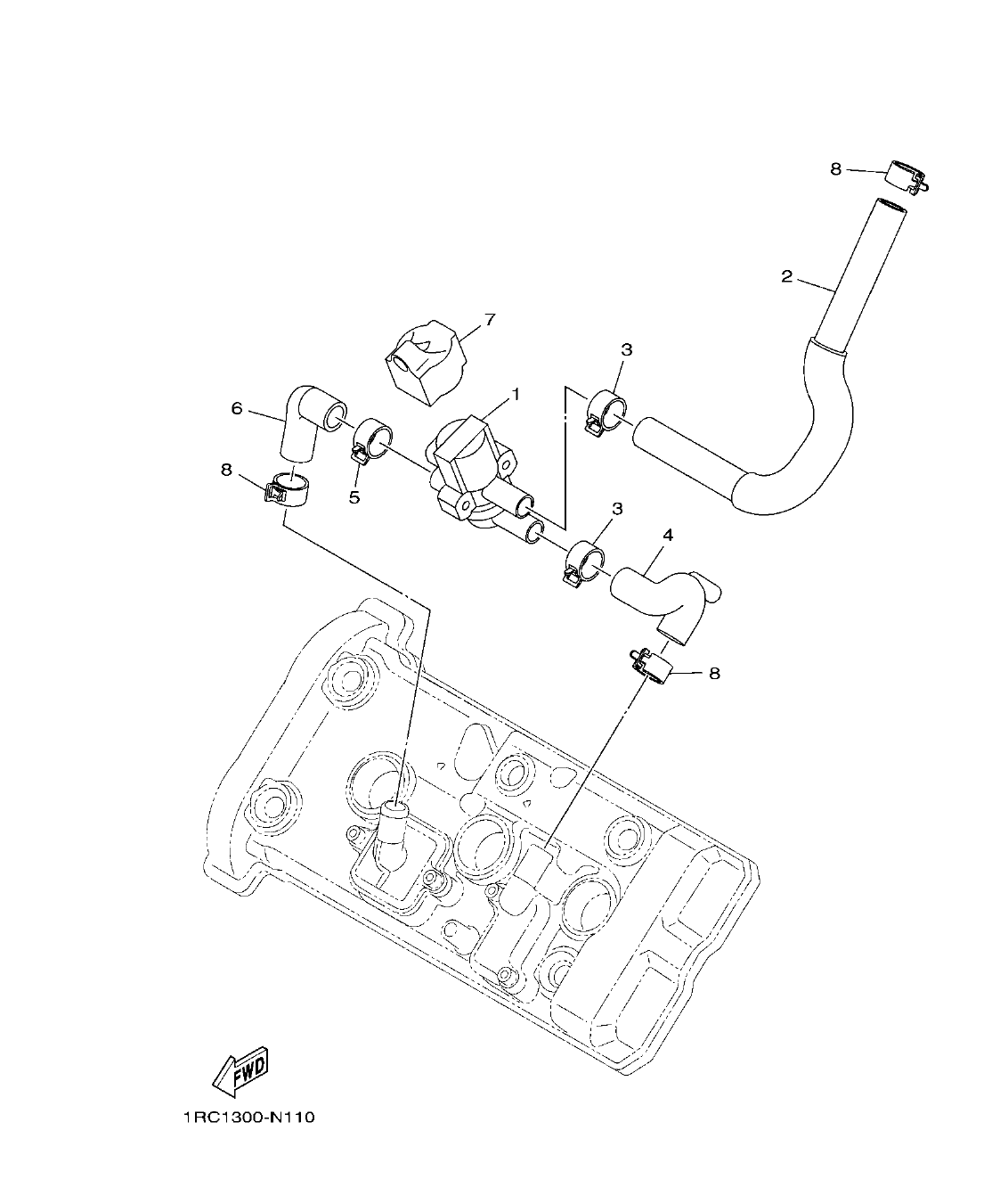 MT09TRP – section 11 AIR INDUCTION SYSTEM parts diagram