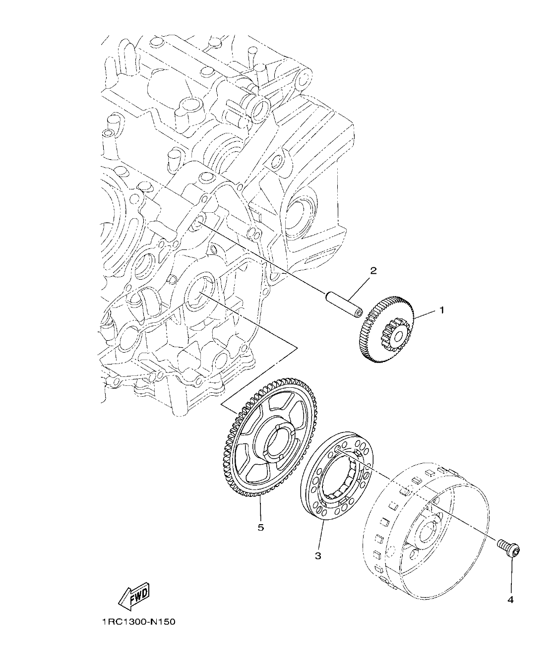 MT09TRP – section 15 STARTER parts diagram