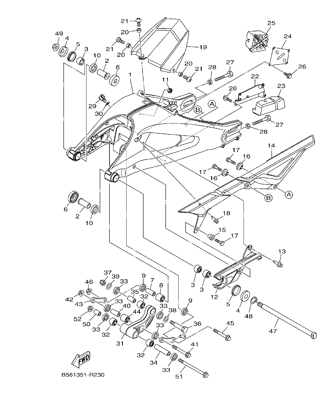 Fig. 23 – REAR ARM diagram