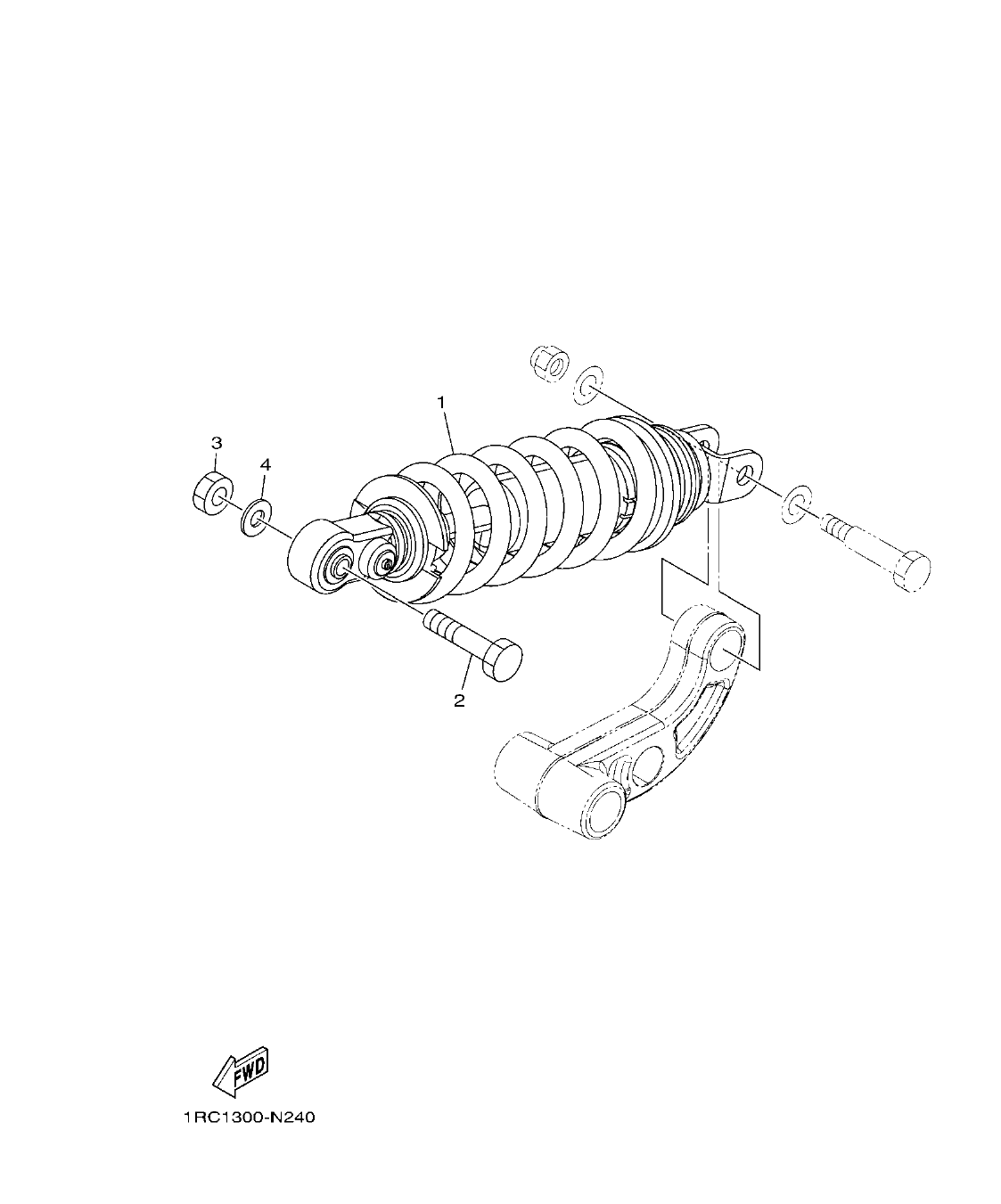 MT09TRP – section 24 REAR SUSPENSION parts diagram