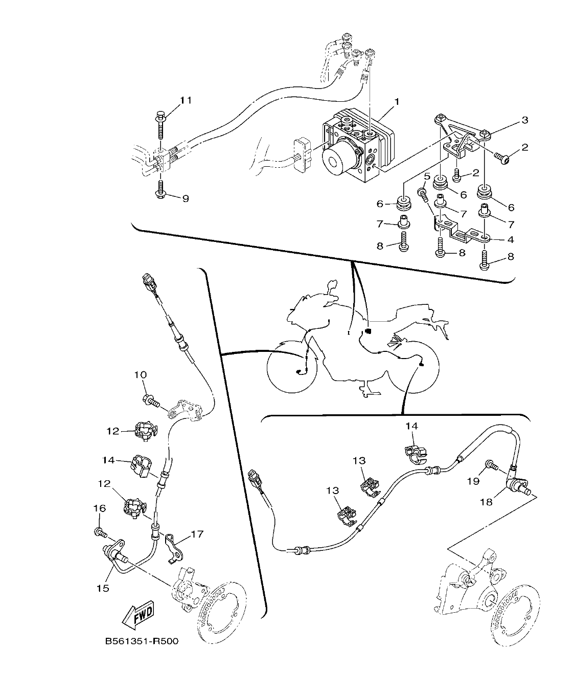 MT09TRP – section 50 ELECTRICAL 3 parts diagram
