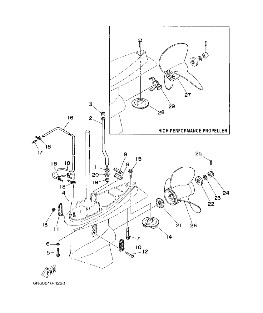 115BET’01 – section 21 LOWER CASING. DRIVE 2 parts diagram