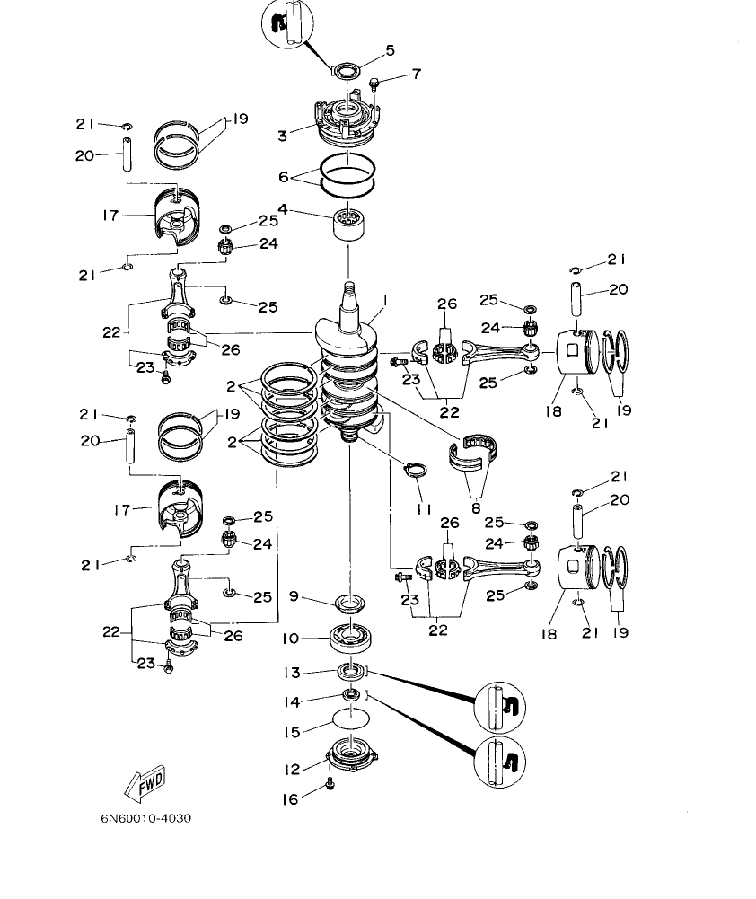Fig. 3 – CRANKSHAFT. PISTON