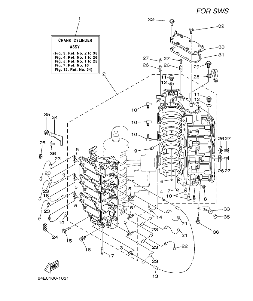 Fig. 3 – CYLINDER. CRANKCASE 2